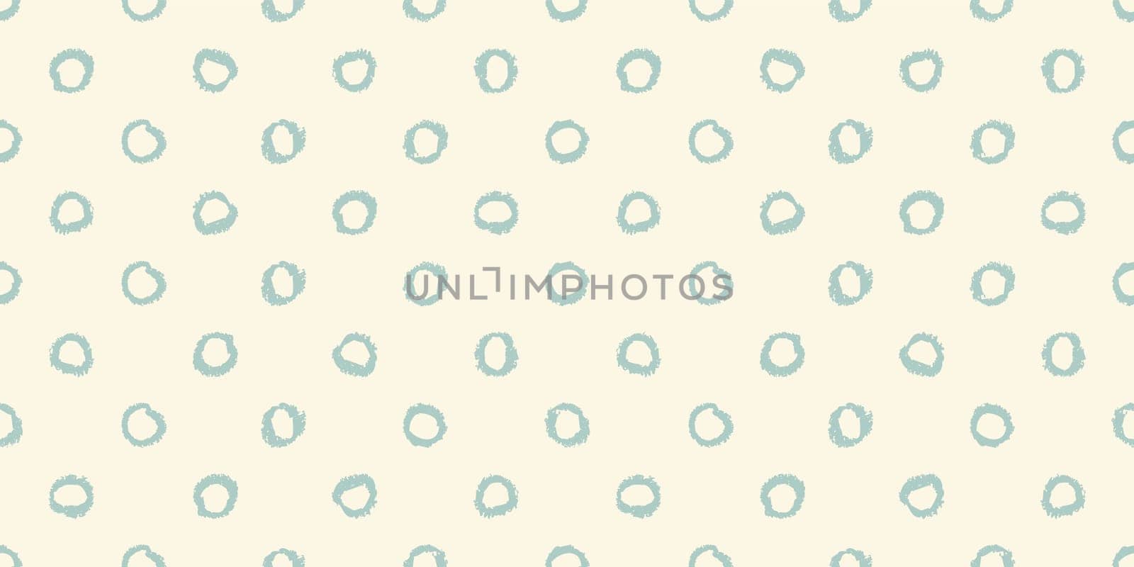 Polka dot seamless pattern with hand painted circles. Vector illustration