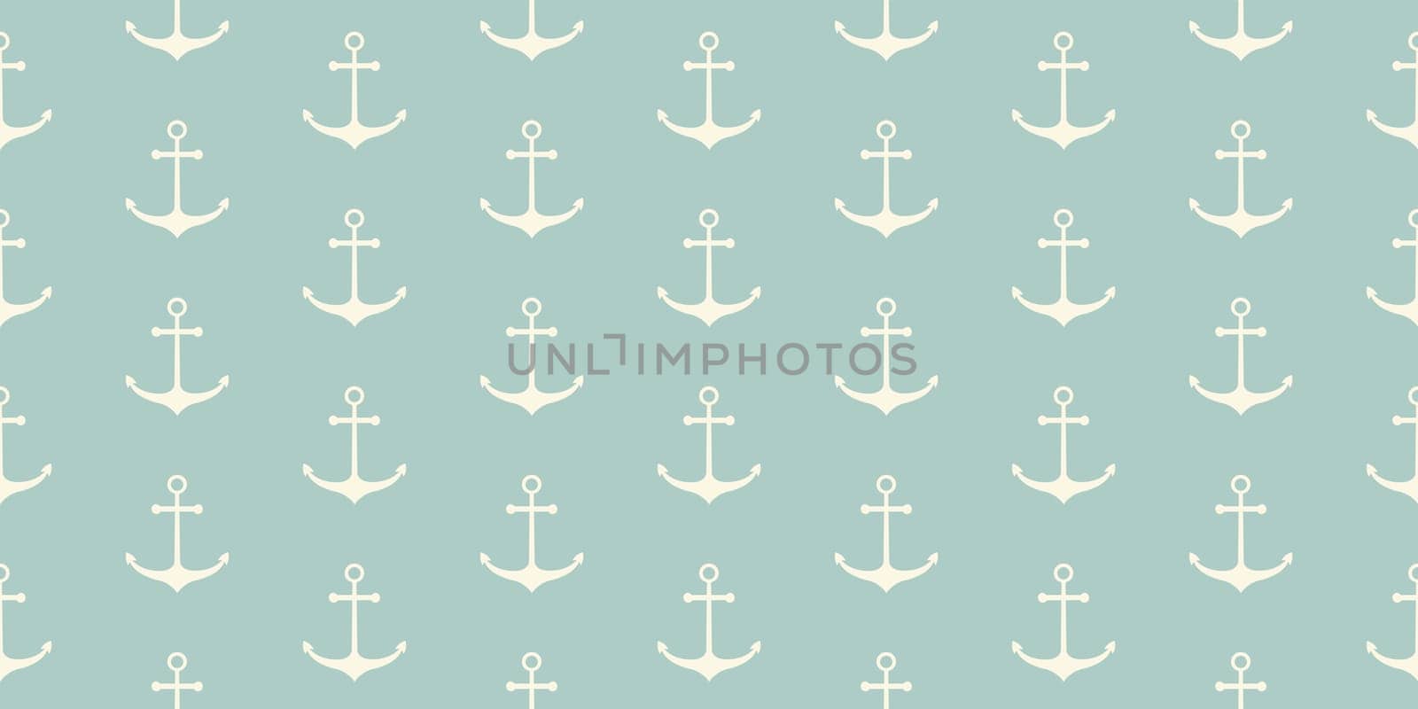 Nautical seamless pattern with ship anchors. Vector illustration
