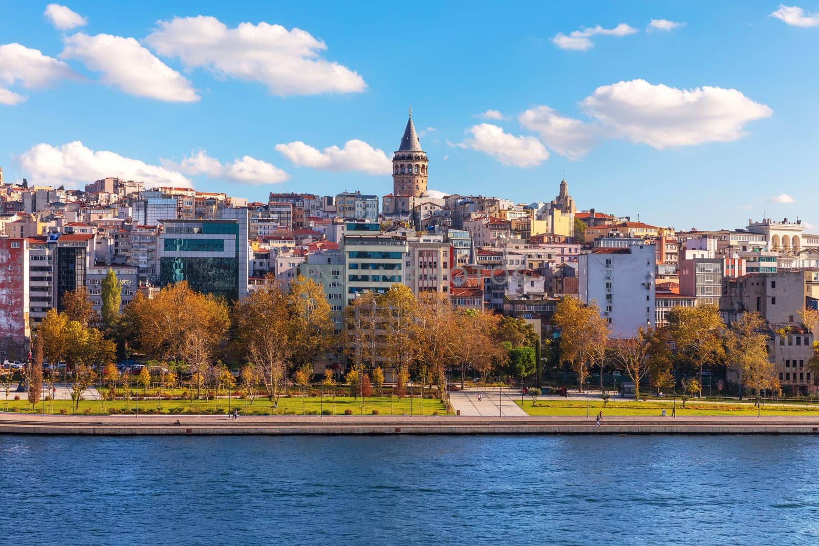 Istanbul Galata Tower over the Golden Horn, Turkey.