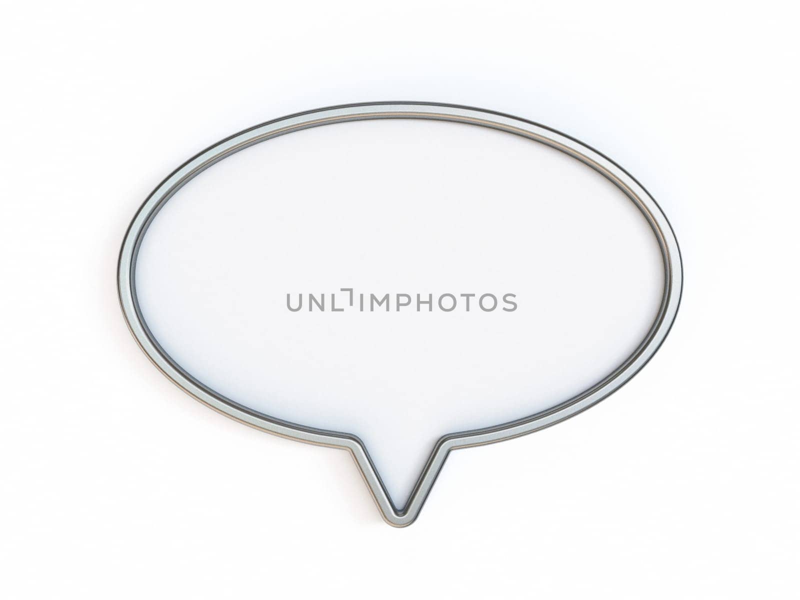 Blank ellipse signboard pin 3D rendering illustration isolated on white background