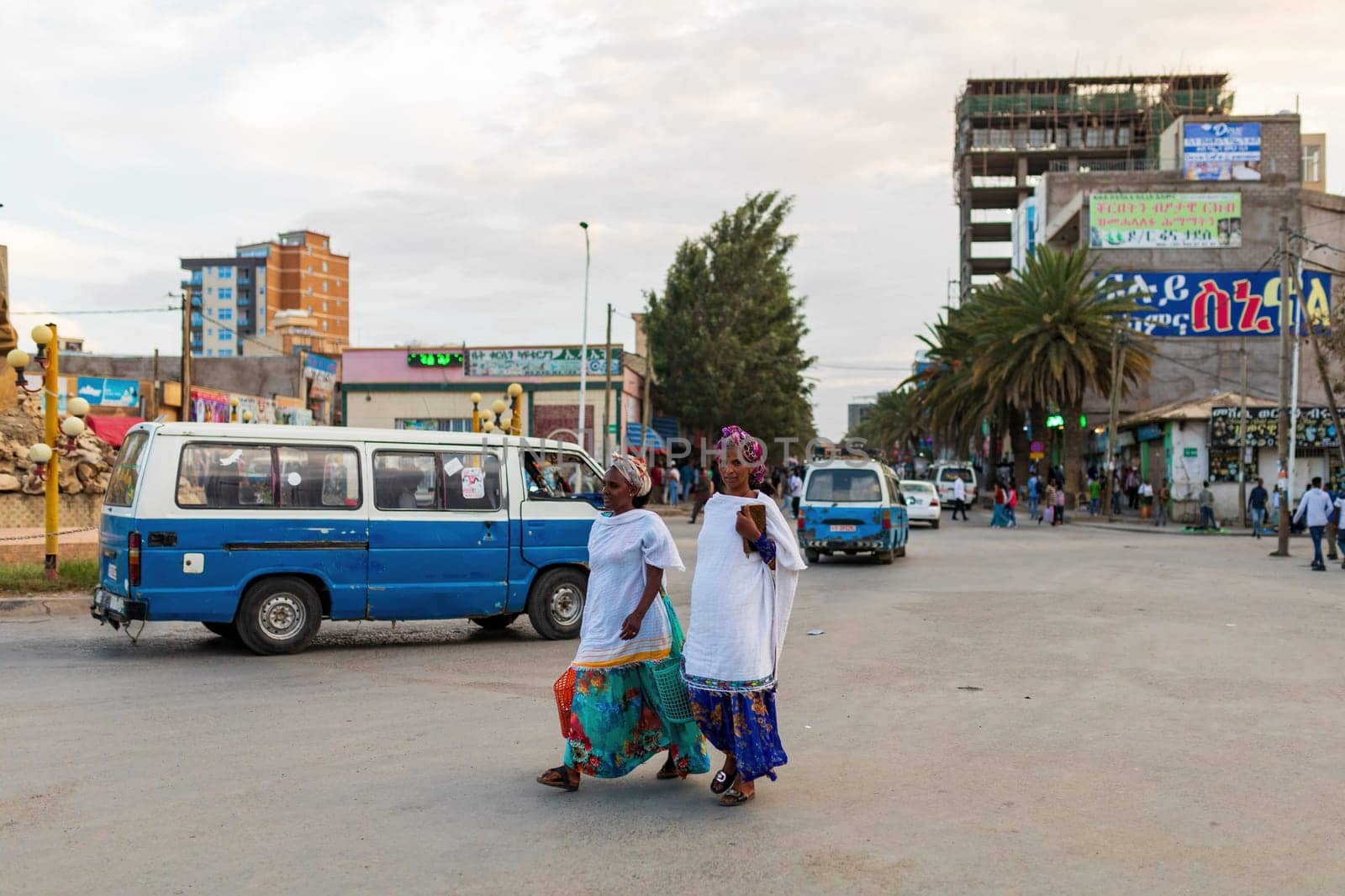 Mekelle, ETHIOPIA, APRIL 29th. 2019, Ordinary Ethiopians on the street of Mekelle, the capital city of Tigray National Regional state.. April 29th. 2019, Mekelle, Etiopia