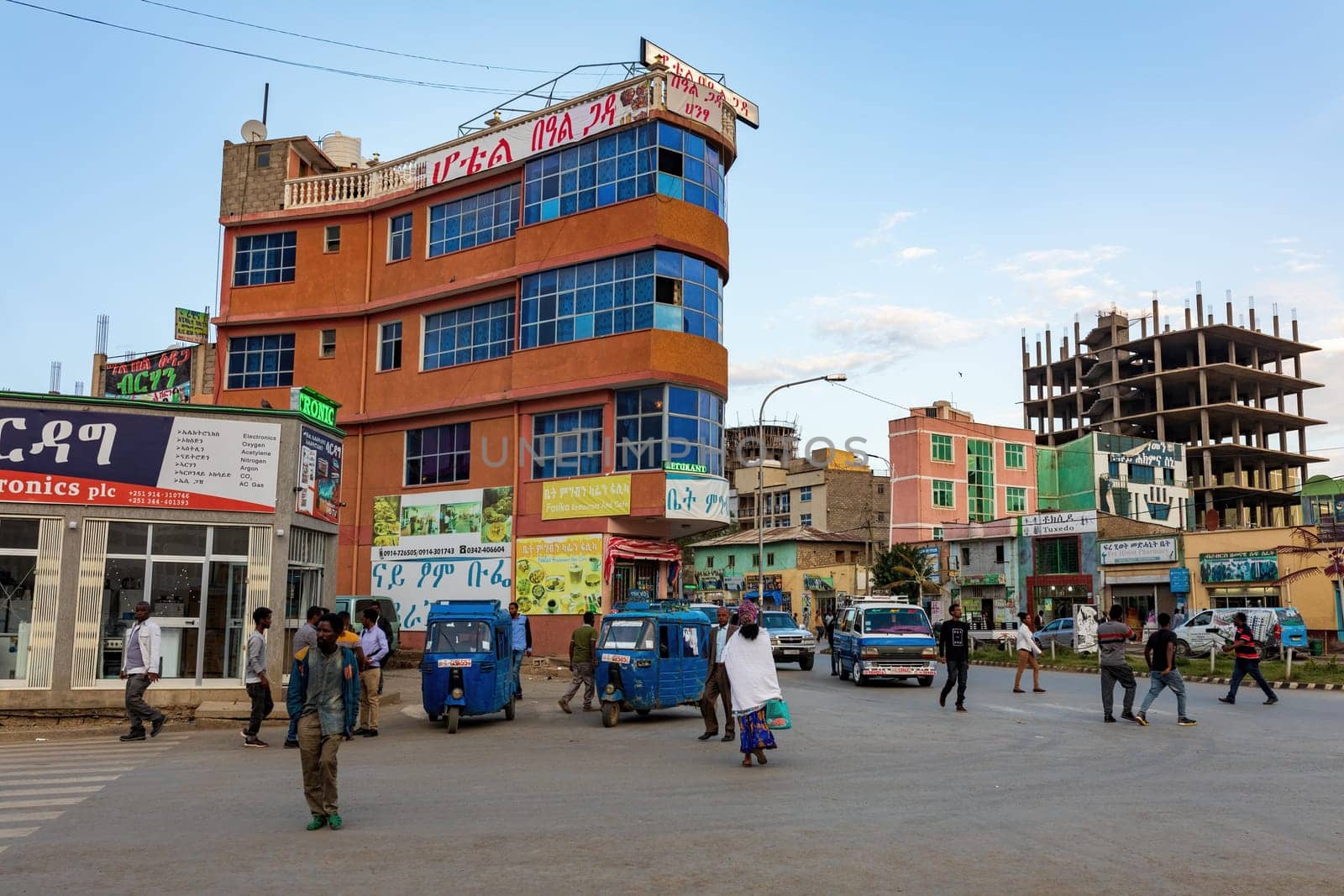 Mekelle, ETHIOPIA, APRIL 29th. 2019, Ordinary Ethiopians on the street of Mekelle, the capital city of Tigray National Regional state.. April 29th. 2019, Mekelle, Etiopia