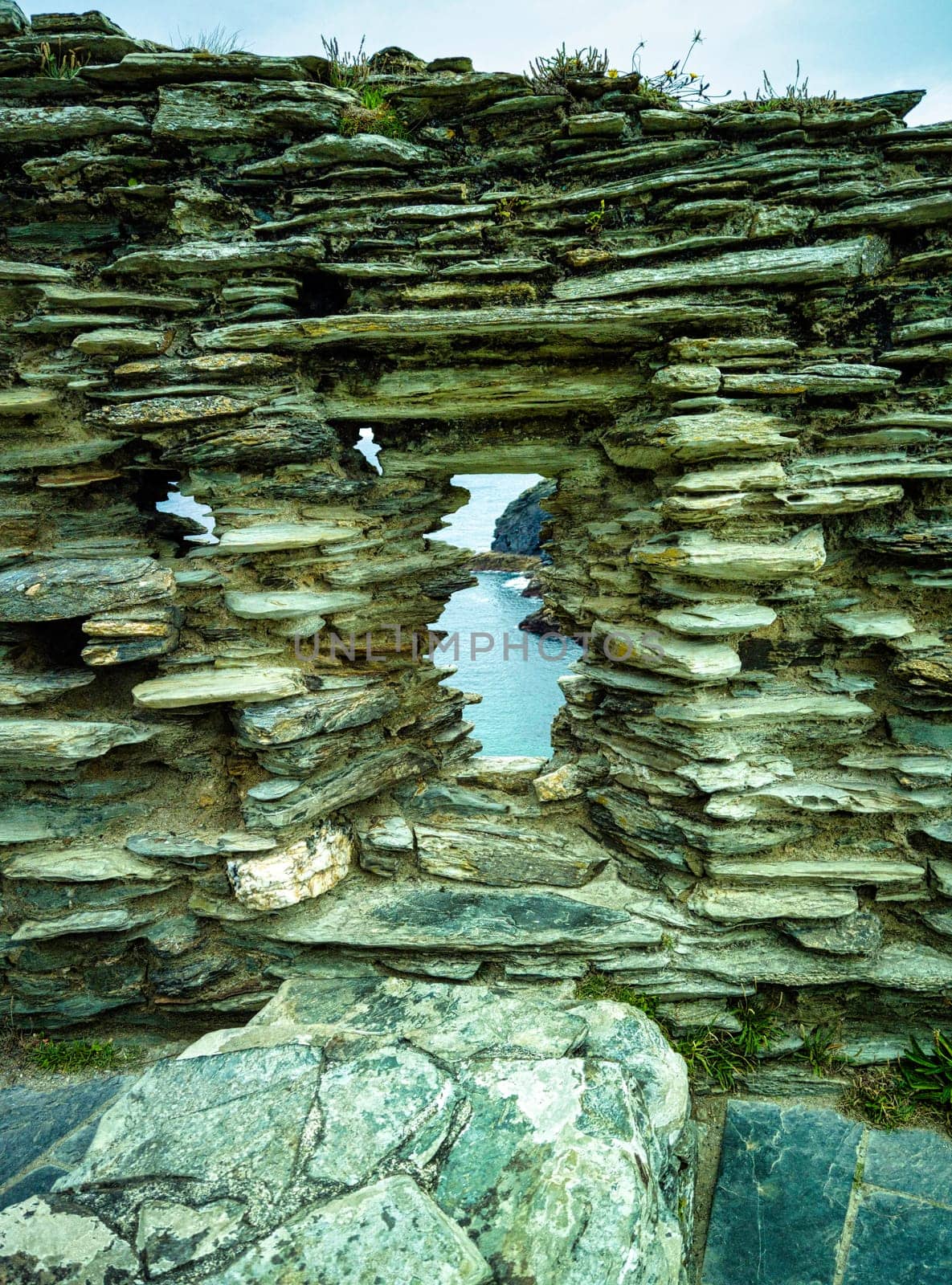 Remains of Tintagel Castle - Tintagel, Cornwall, United Kingdom