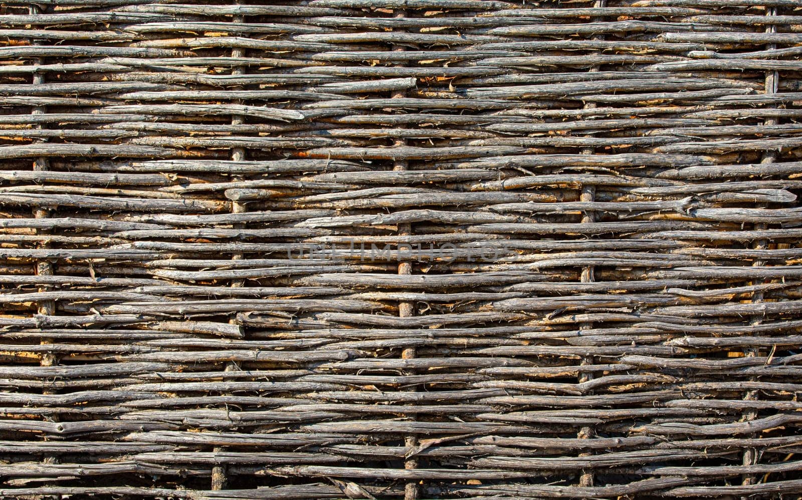 he old wicker fence texture. Close up
