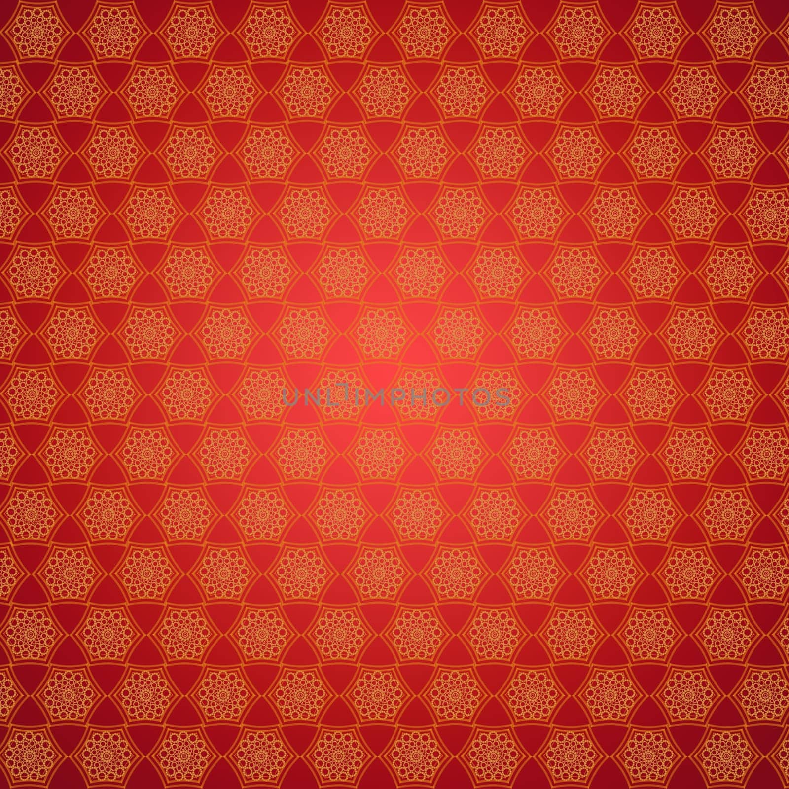 wallpapers with many round abstract yellow patterns on the red background