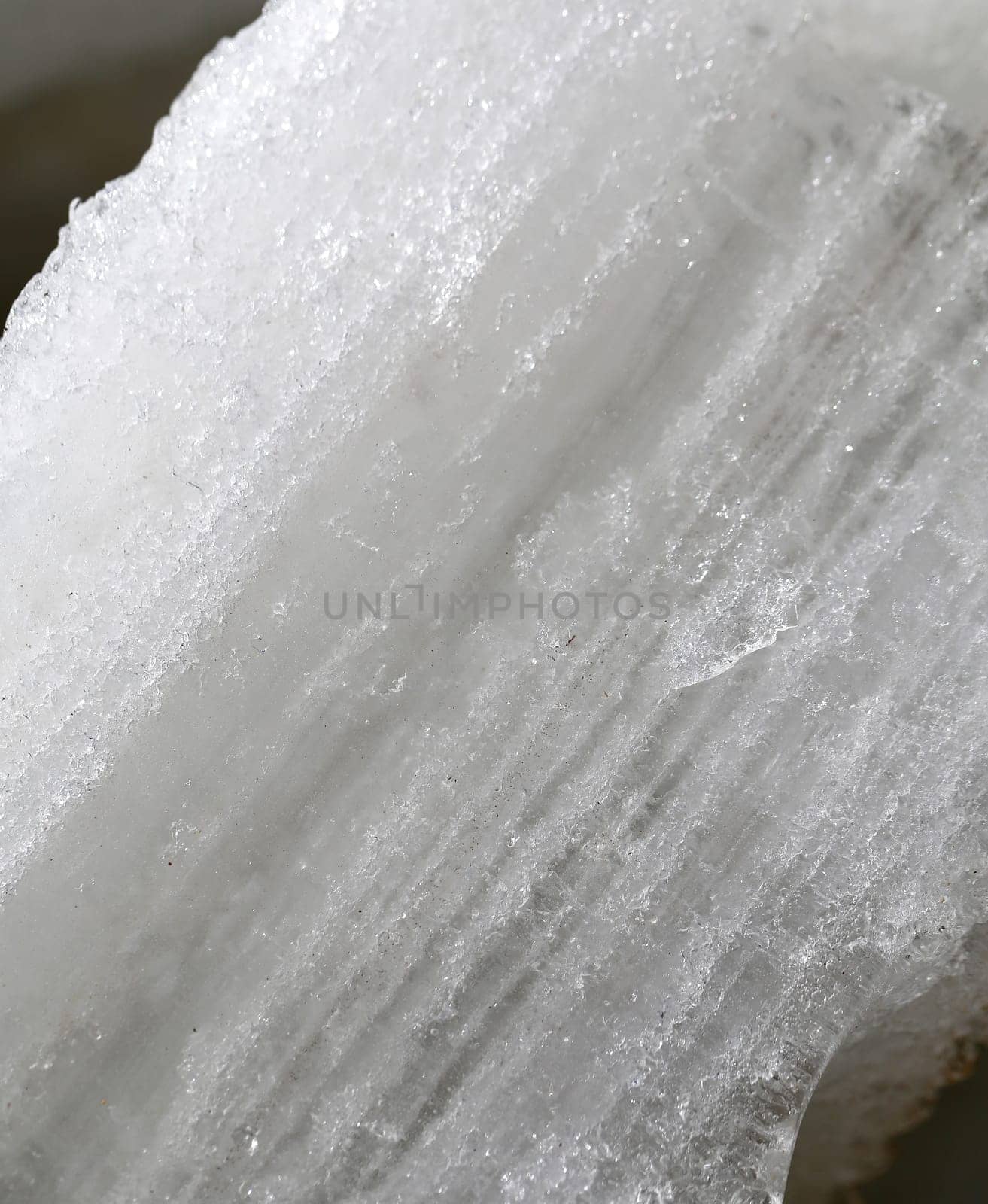 Beautiful white a ice photographed close up