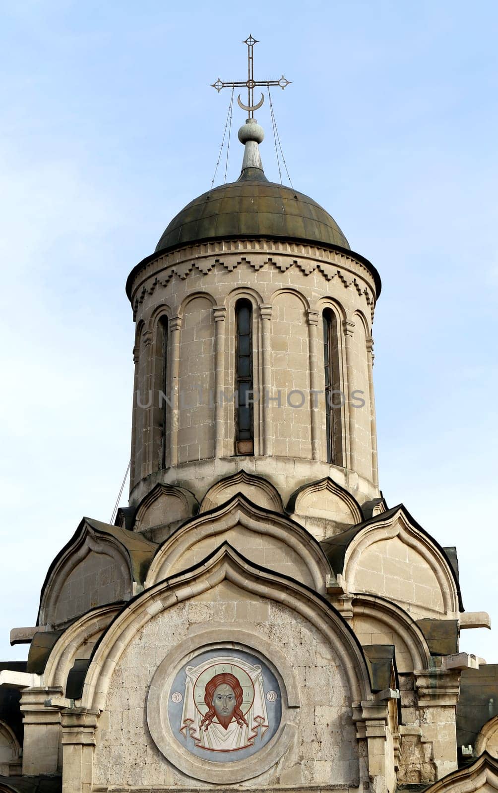 Dome Orthodox monastery in Moscow Cathedral of the Savior