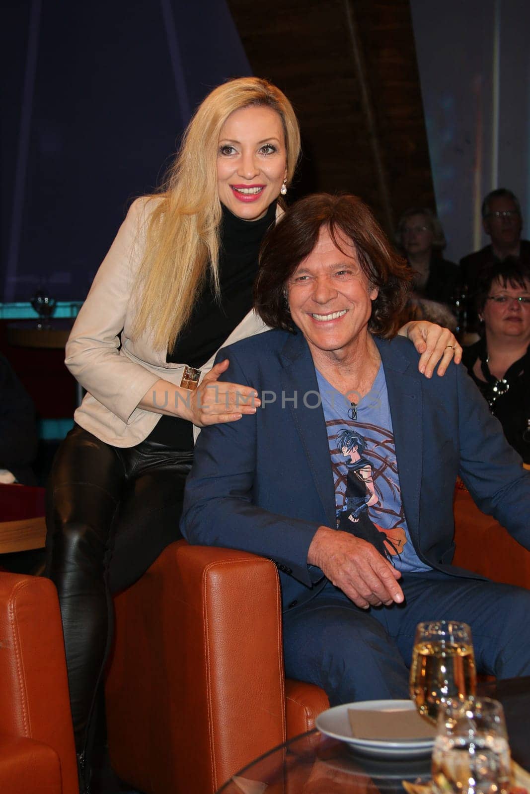 Juergen and Ramona Drews (Saenger,Model),recording of the NDR talk show,Hamburg,17.04.2015