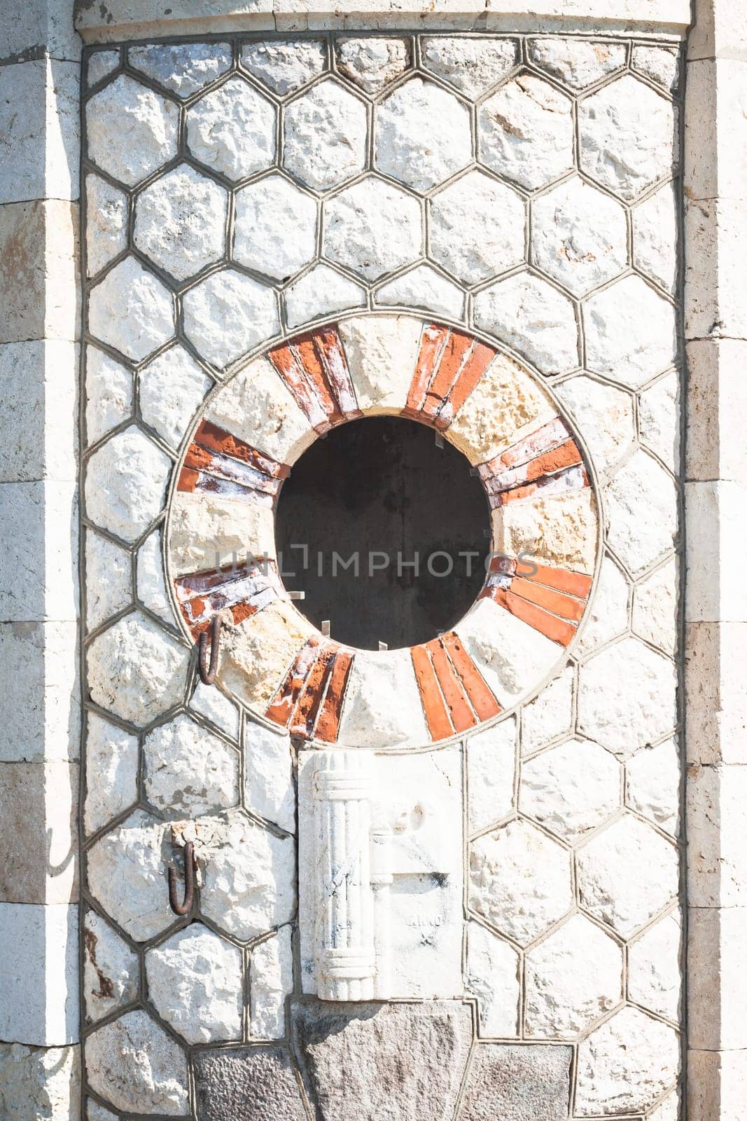 Old light signal port in west pier cagliari