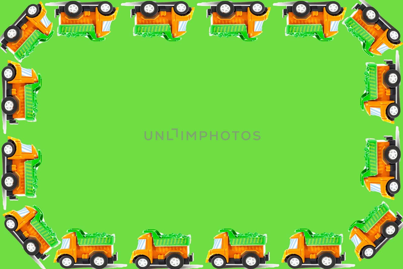 Frame of Earth moving toy. Kids Frame