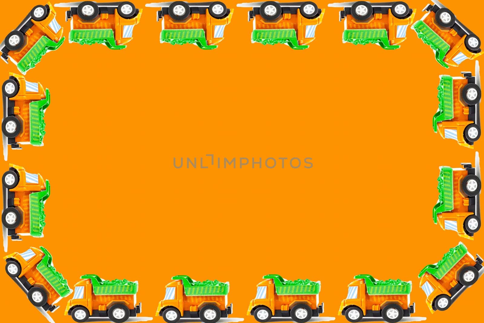 Frame of Earth moving toy. Kids Frame