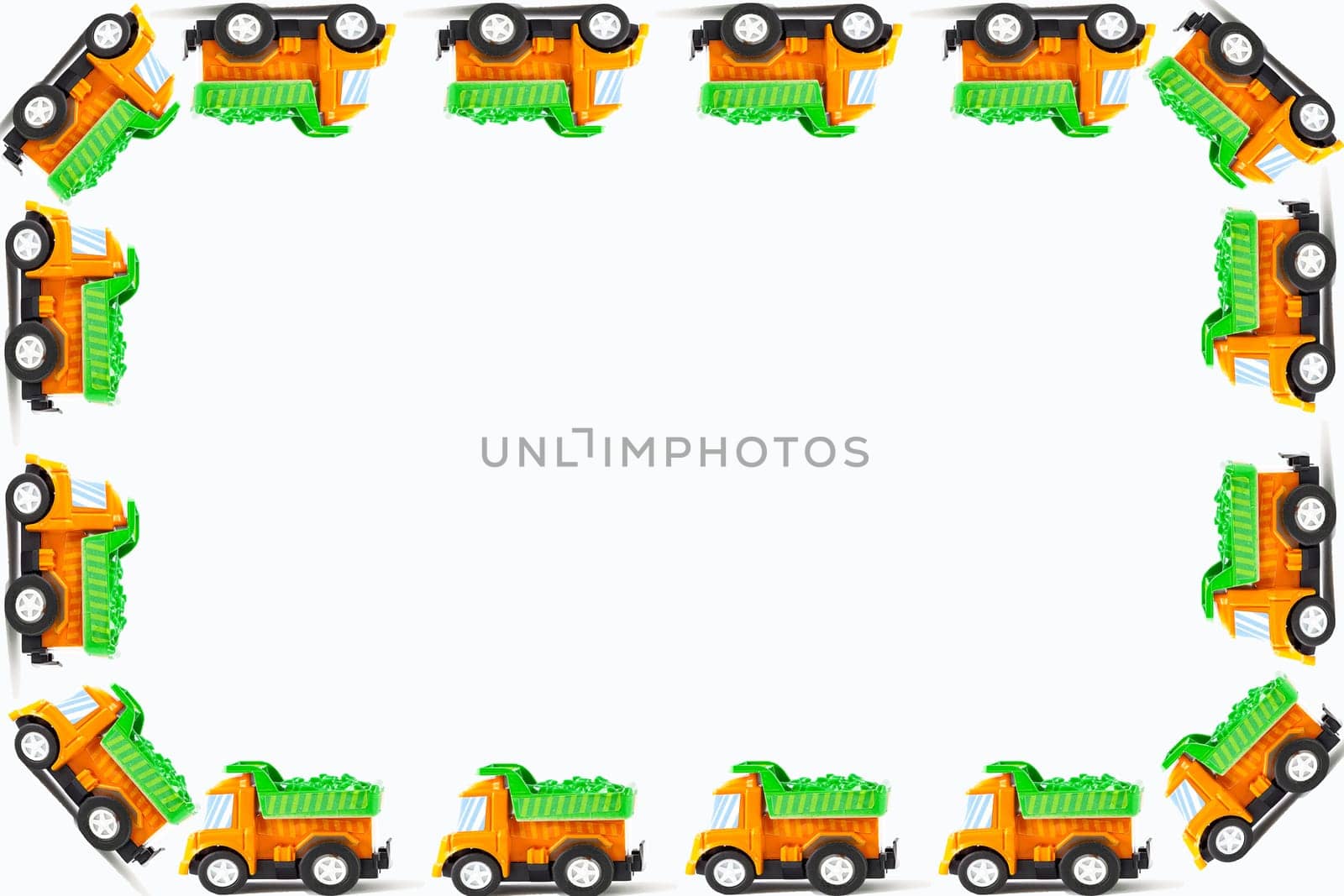 Frame of Earth moving toy. Kids Frame