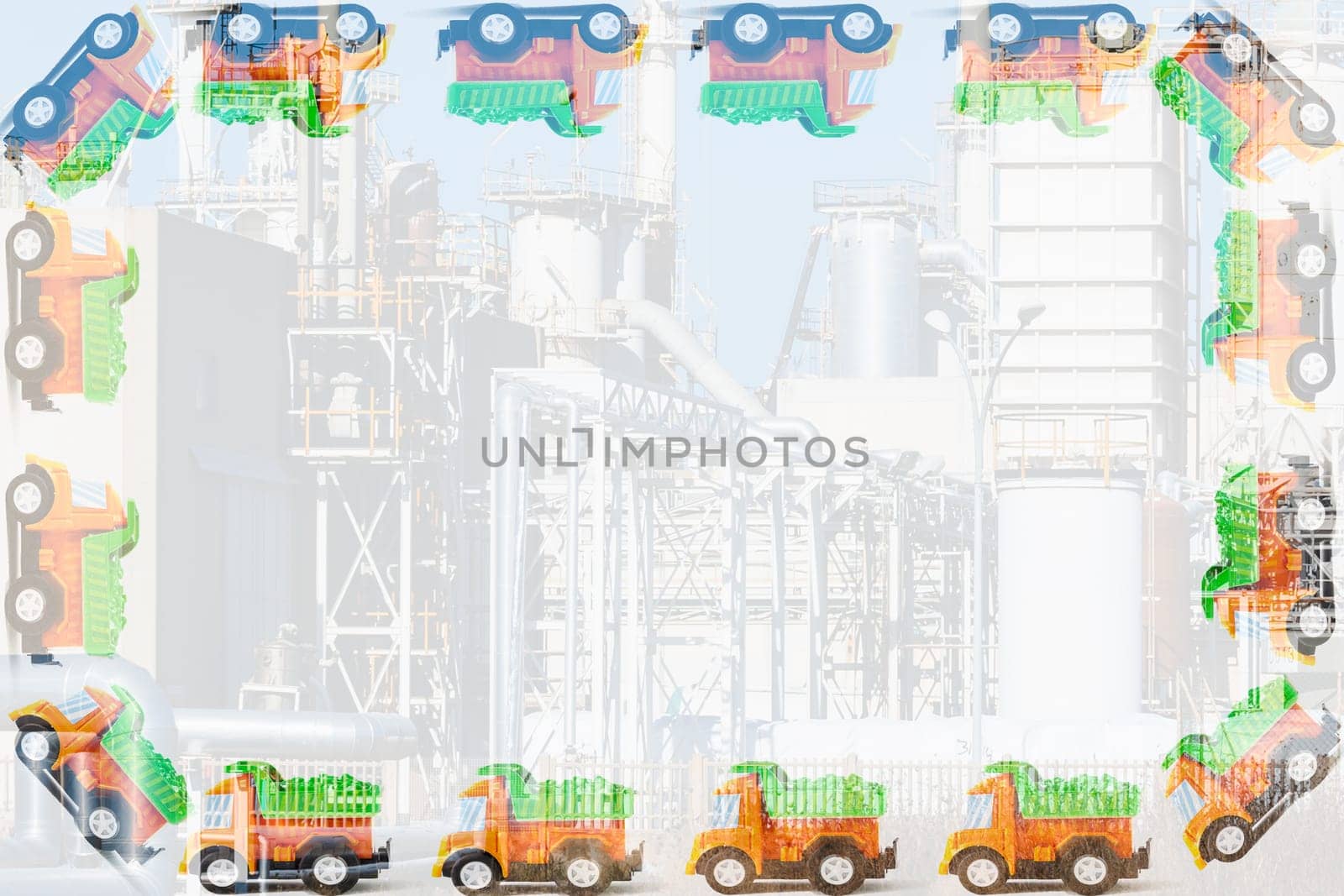 Frame of Earth moving toy. Kids Frame