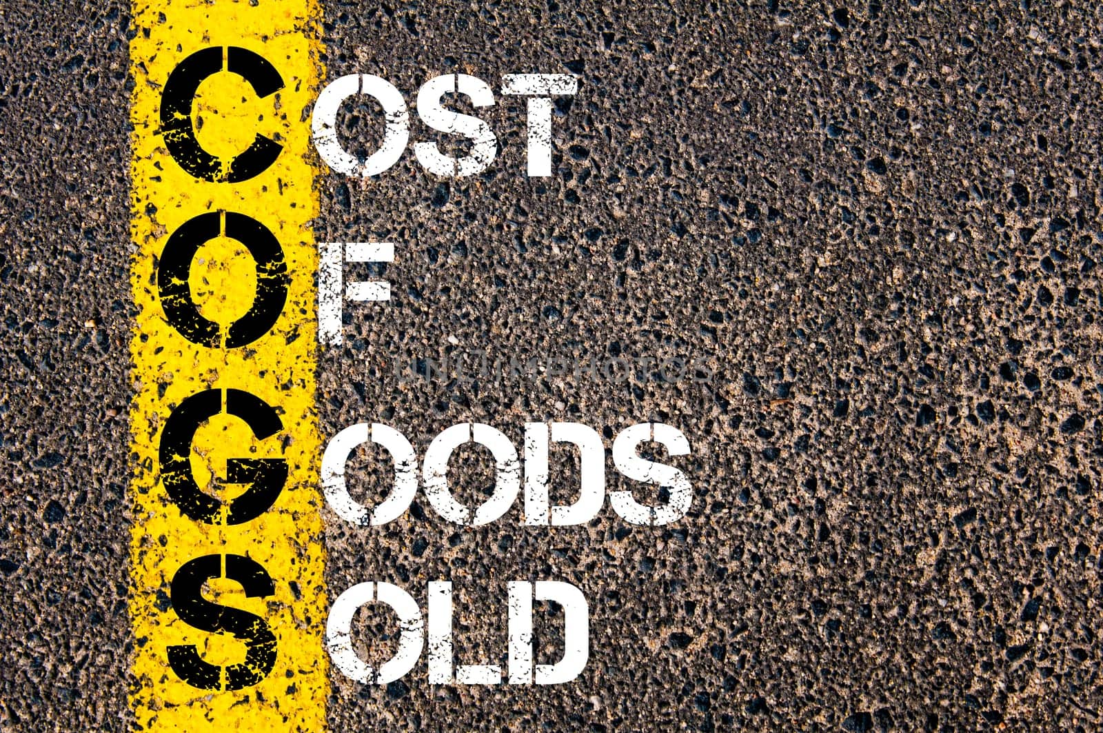 Business Acronym BMI - Body Mass Index..Yellow paint line on the road against asphalt background. Conceptual image