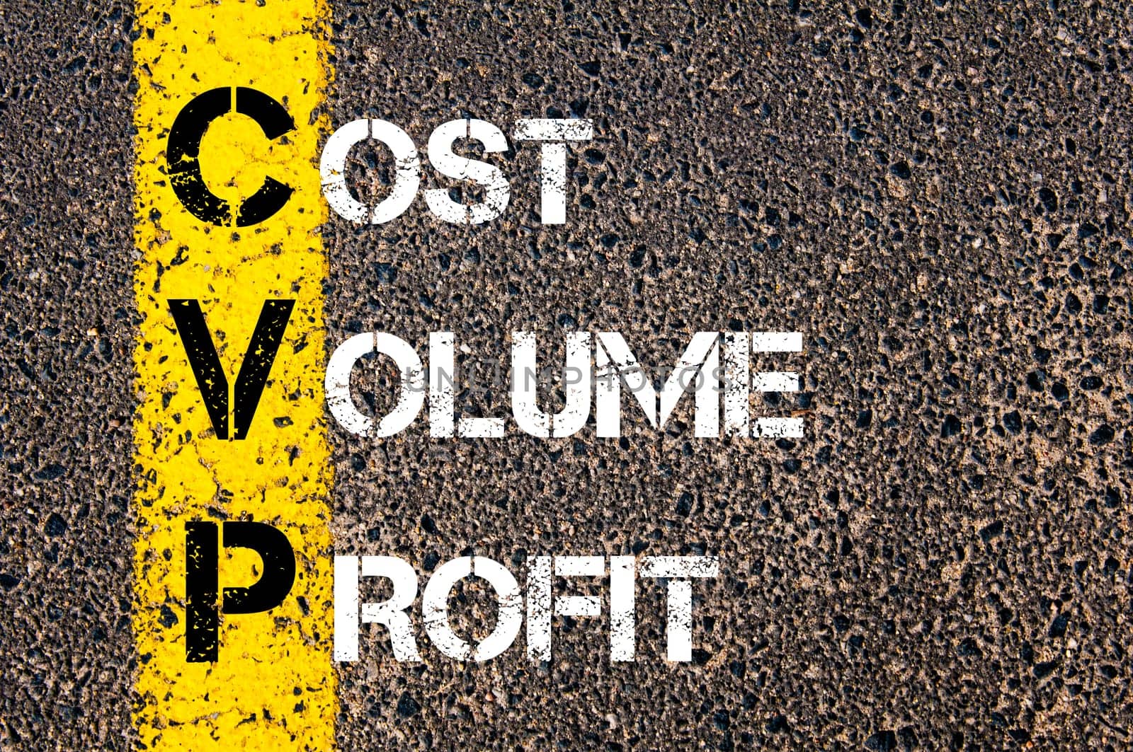 Business Acronym BMI - Body Mass Index..Yellow paint line on the road against asphalt background. Conceptual image
