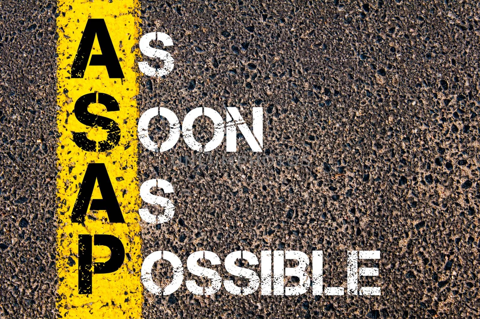 Business Acronym BMI - Body Mass Index..Yellow paint line on the road against asphalt background. Conceptual image