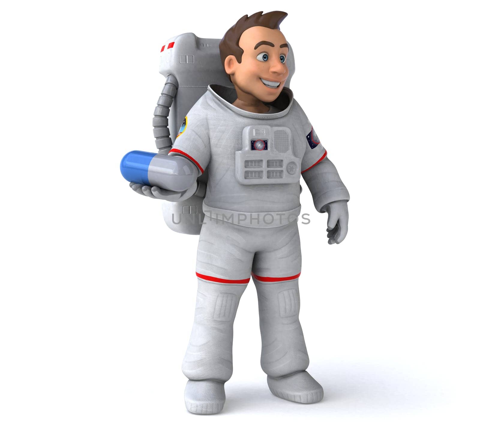 Fun astronaut - 3D Illustration