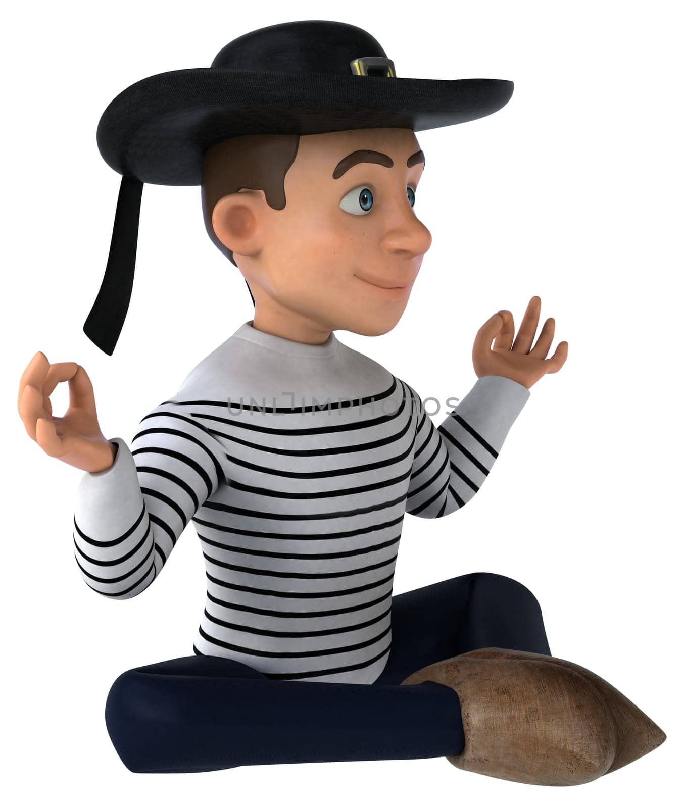 Fun 3d cartoon breton character