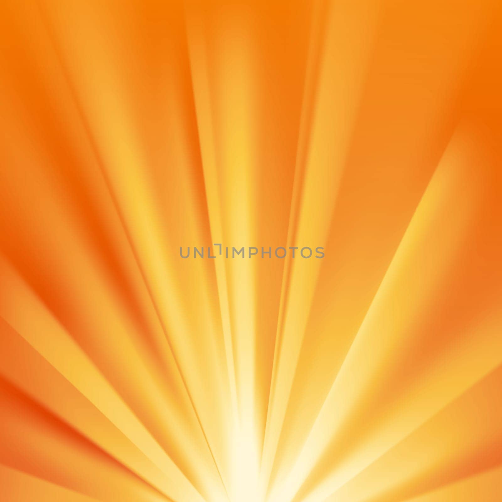 Yellow sun rays with warm orange flare. Abstract glaring effect with transparency. Vector illustration