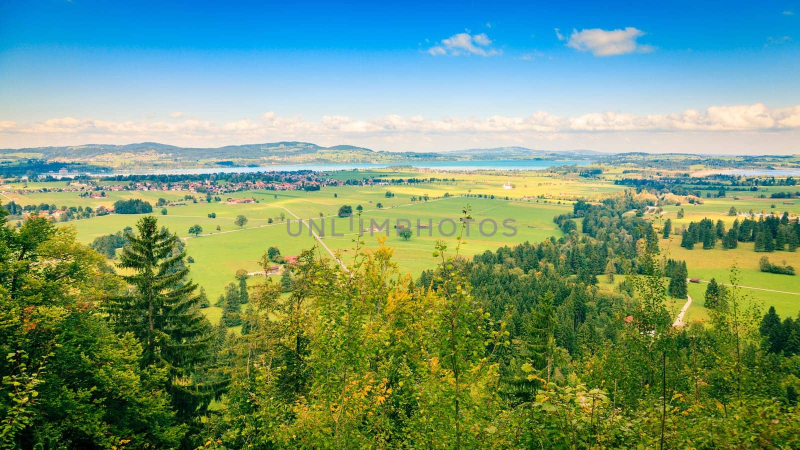 Scenic view of the countryside near Schwangau in Bavaria, Germany