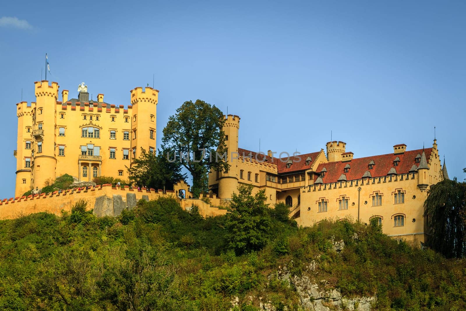 Hohenschwangau Castle in Schwangau, Bavaria, a 19th century palace and a residence of King Ludwig II