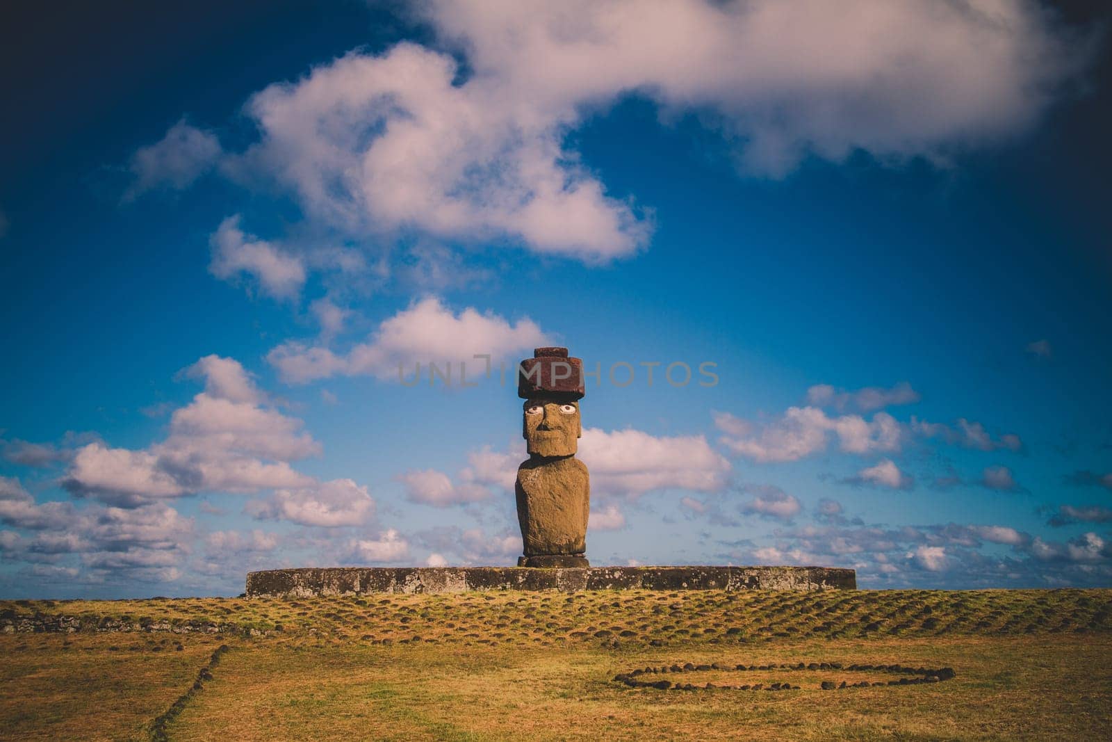 Moai at Ahu Tongariki, Easter island, Chile