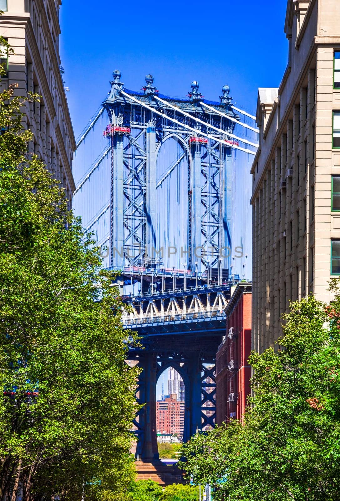 New York City - Washington Bridge in Dumbo, Brooklyn. United States of America.
