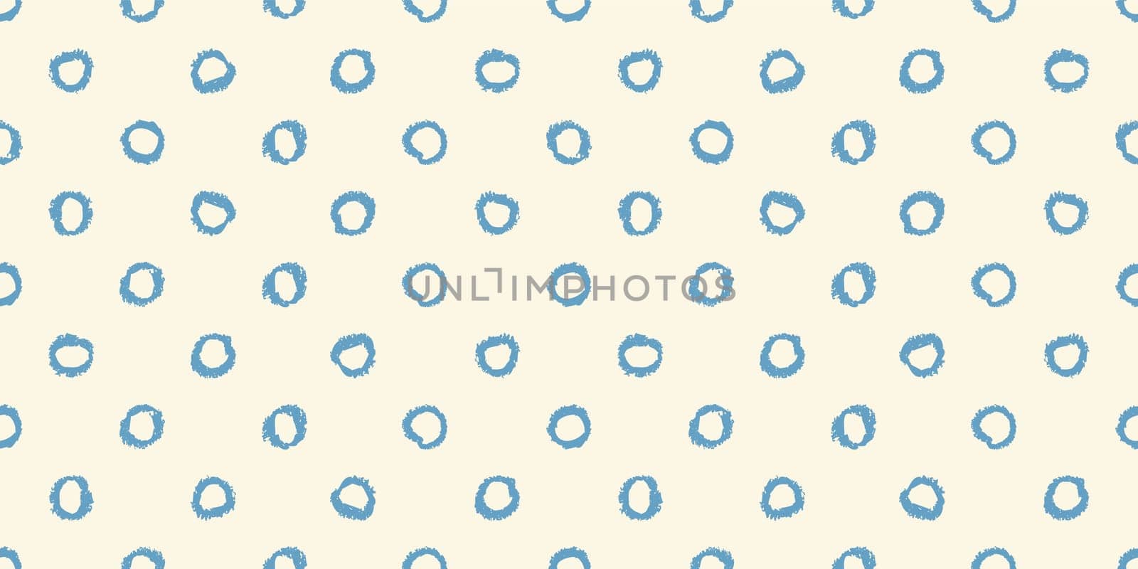 Polka dot seamless pattern with hand painted circles. Vector illustration