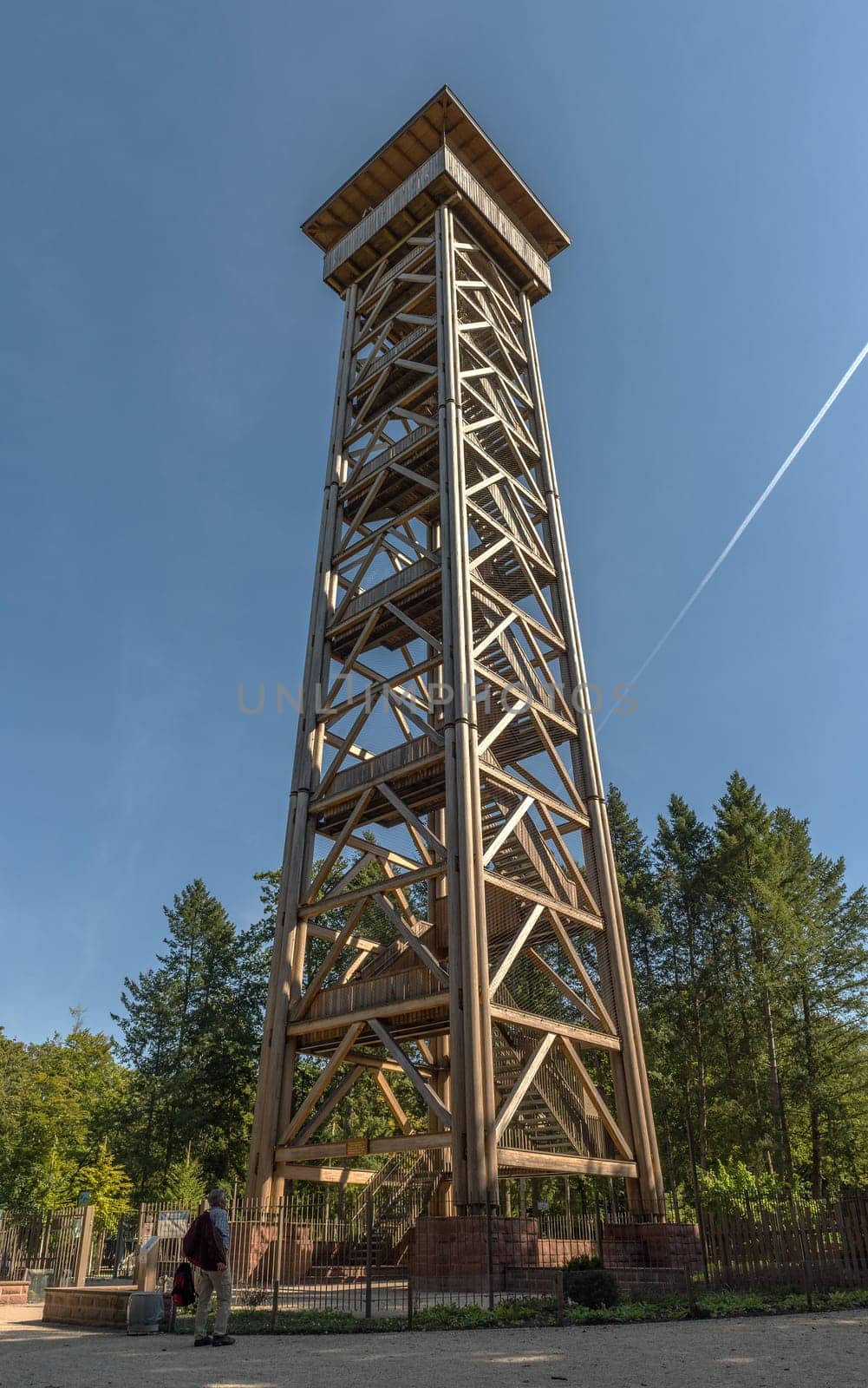 New wooden observation tower Goetheturm Frankfurt, Germany