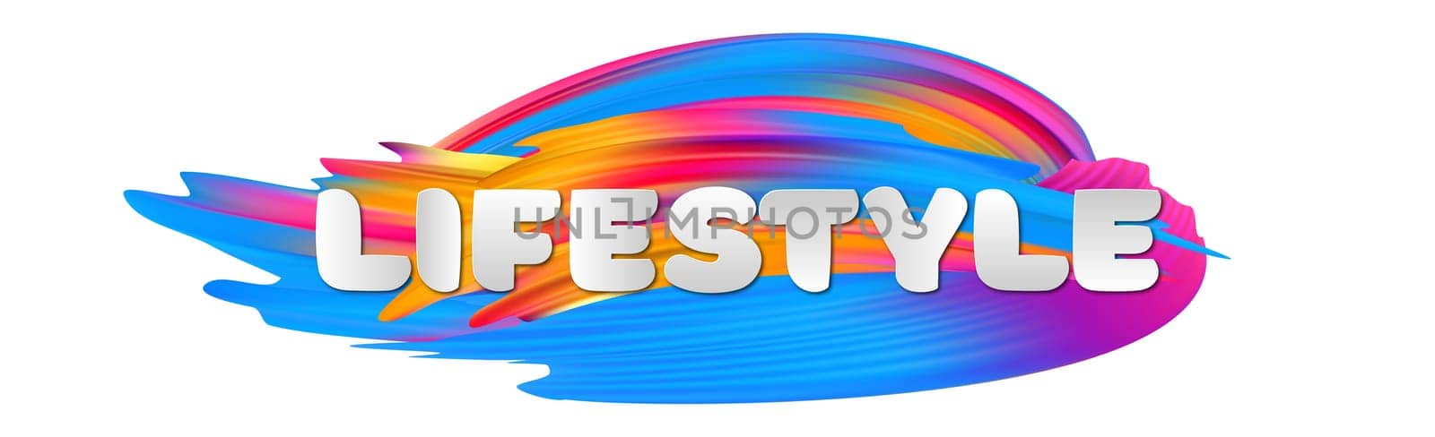 Stylish bright creative text LIFESTYLE on a white background - Vector illustration