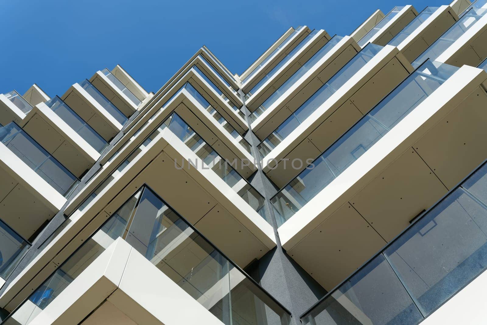 modern facade of a newly built hotel at the Baltic Sea near Kolobrzeg in Poland