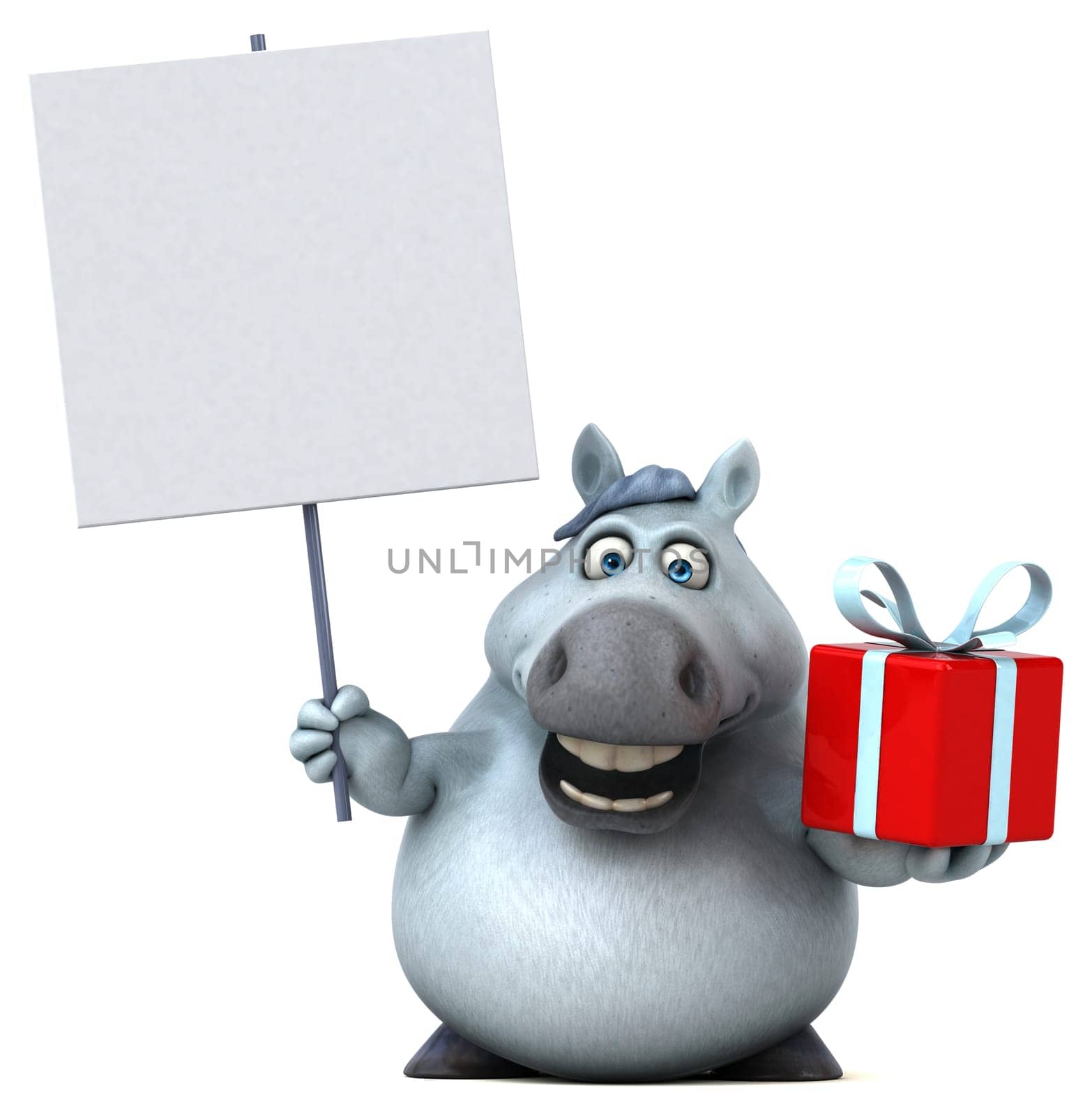 Fun horse - 3D Illustration