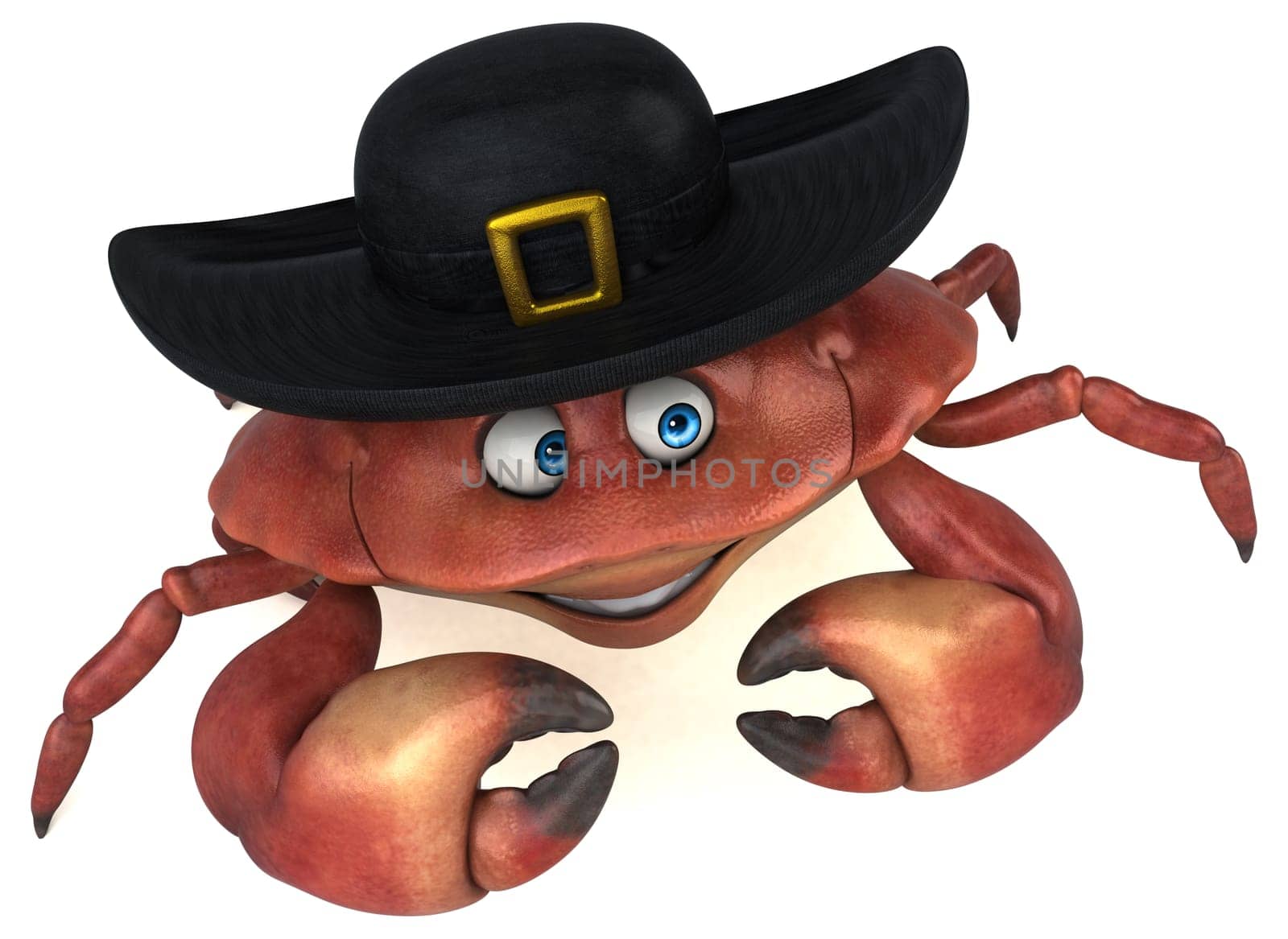 Fun crab - 3D Illustration