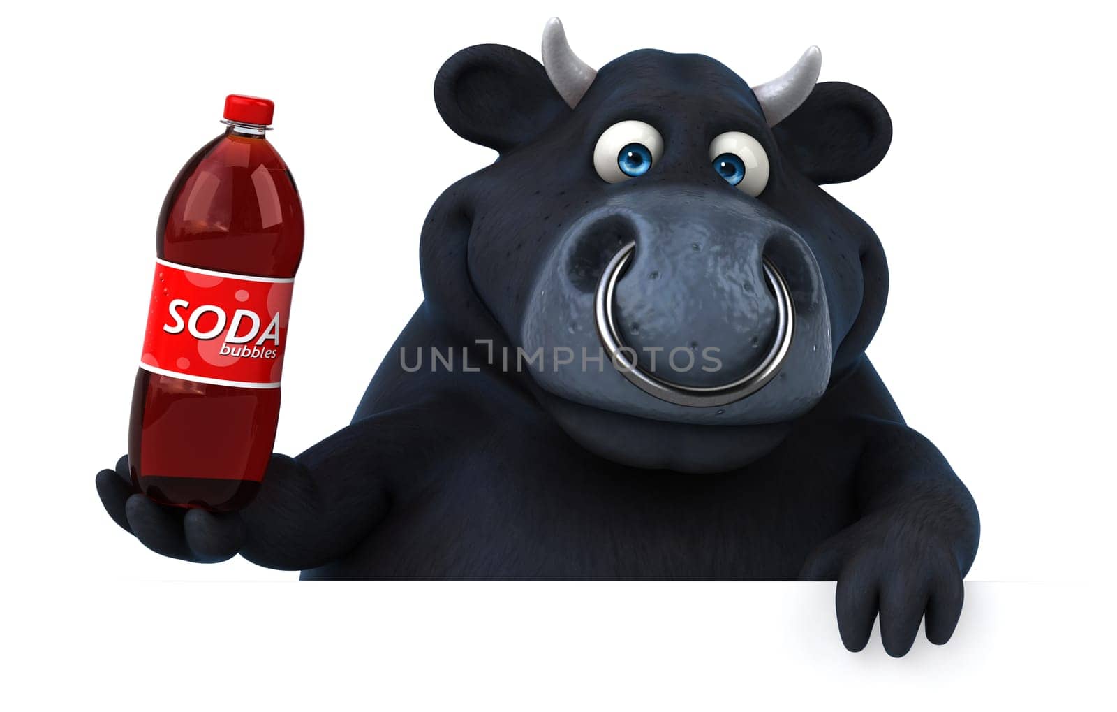 Black bull - 3D Illustration
