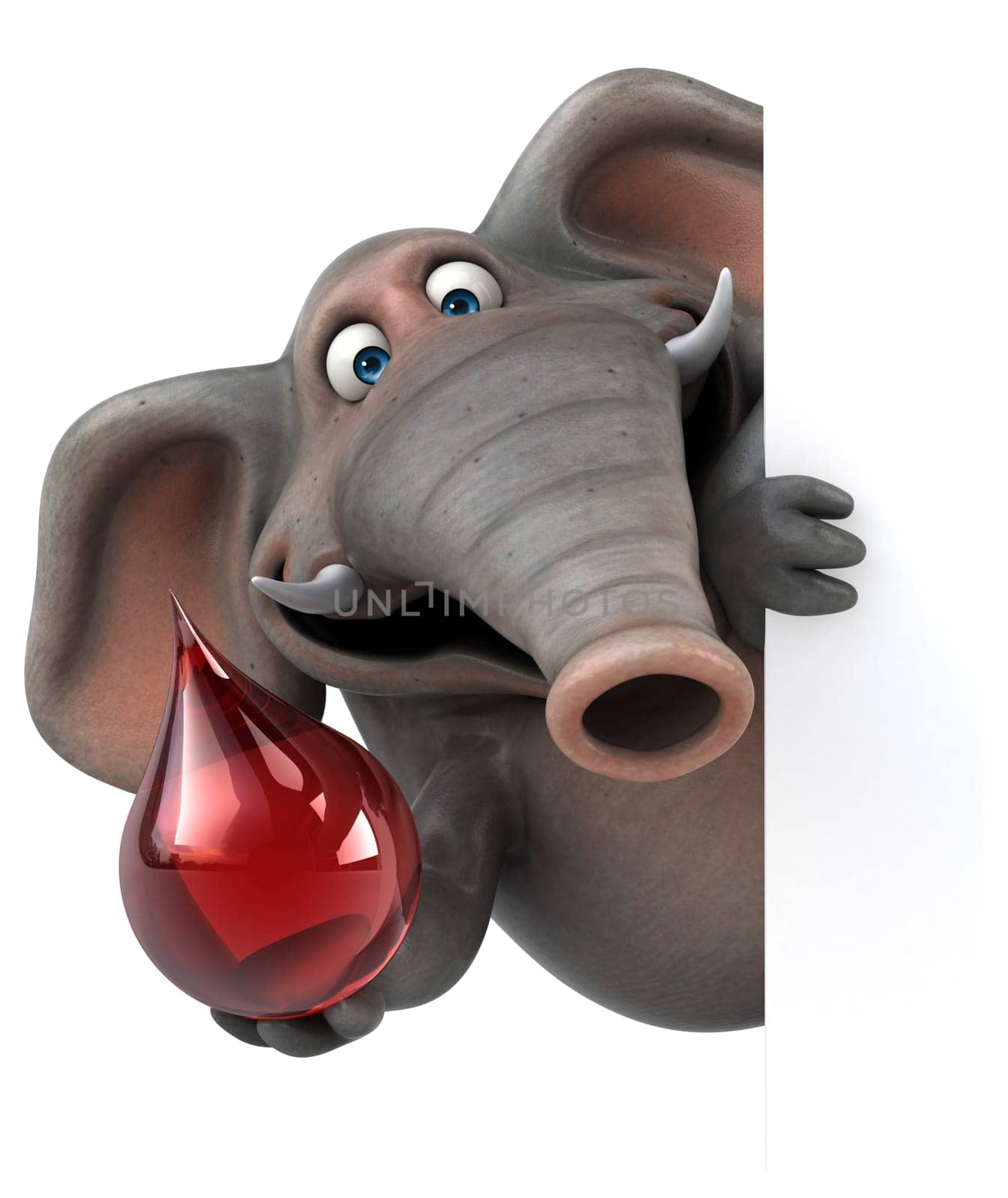Fun elephant - 3D Illustration