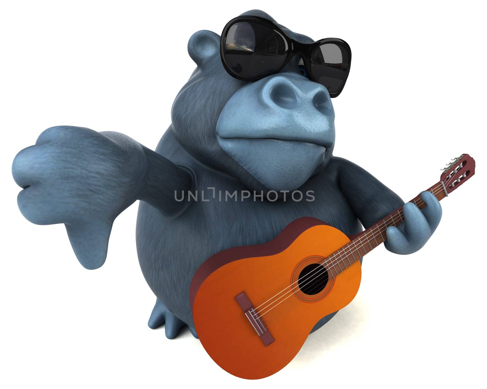 Fun gorilla - 3D Illustration