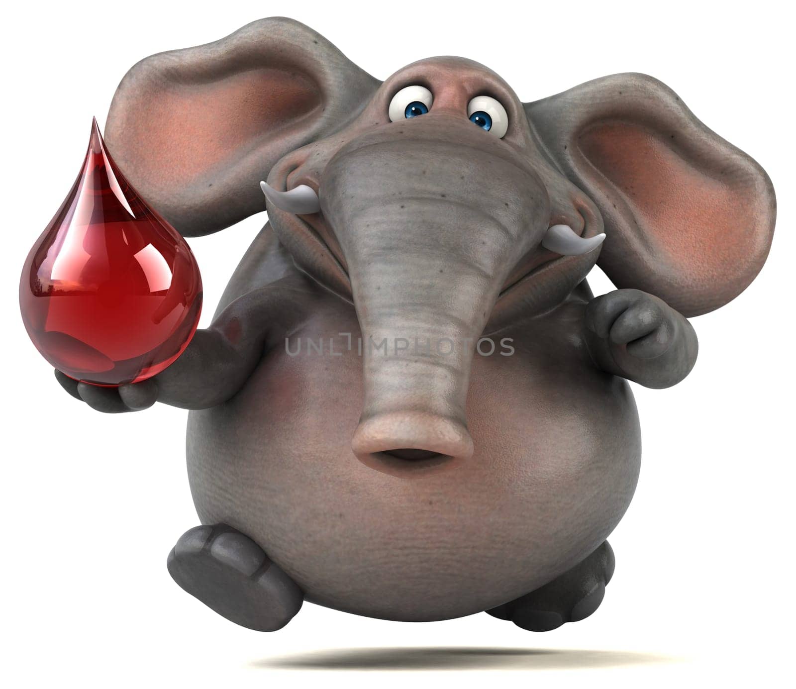Fun elephant - 3D Illustration