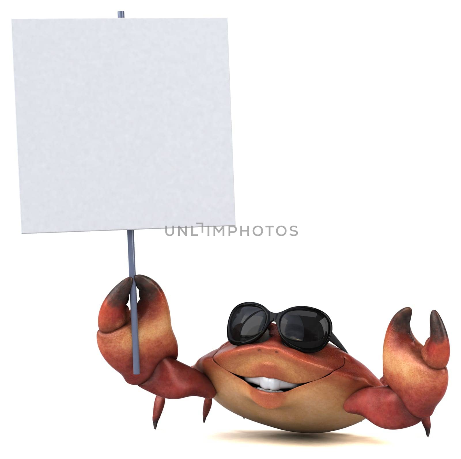 Fun crab - 3D Illustration