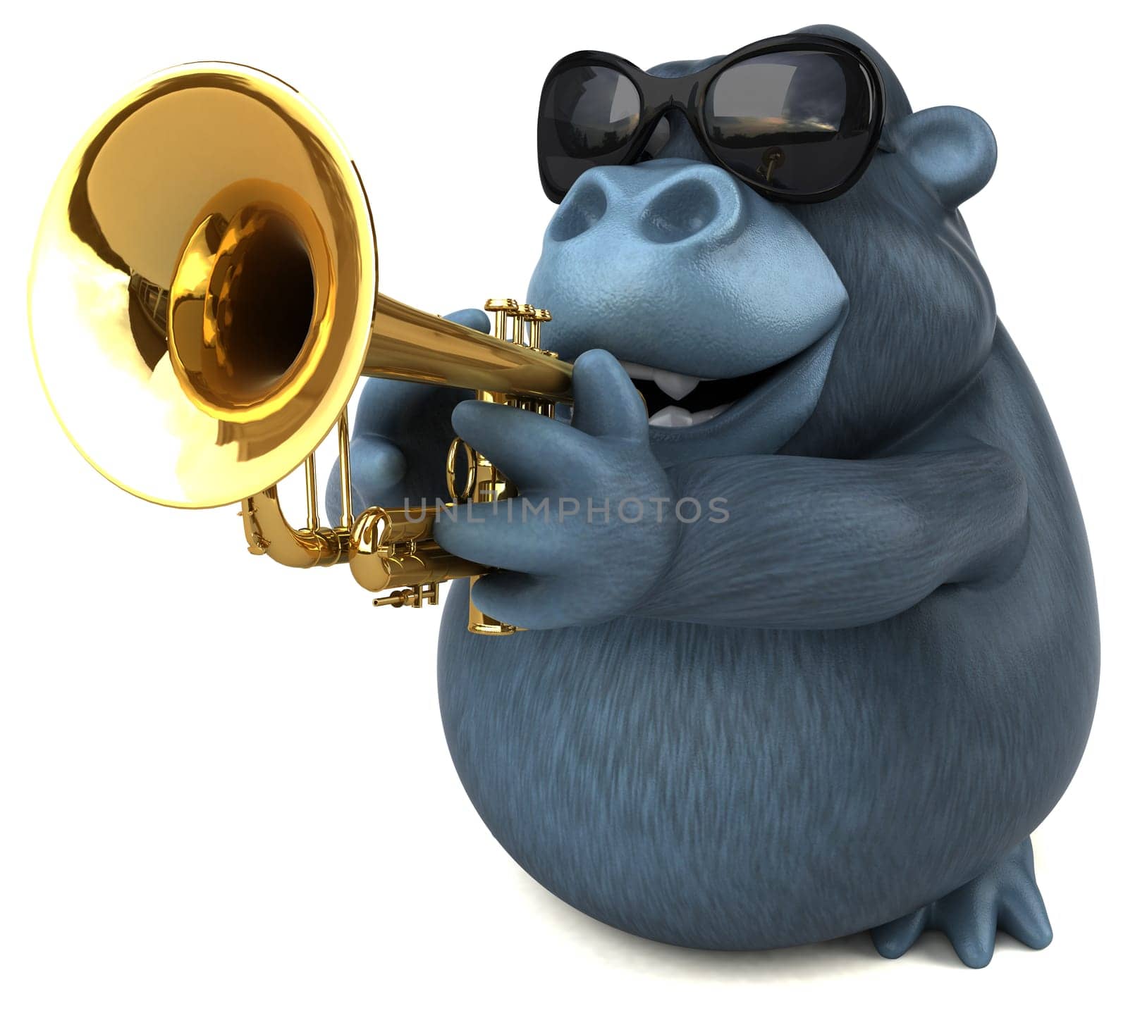 Fun gorilla - 3D Illustration
