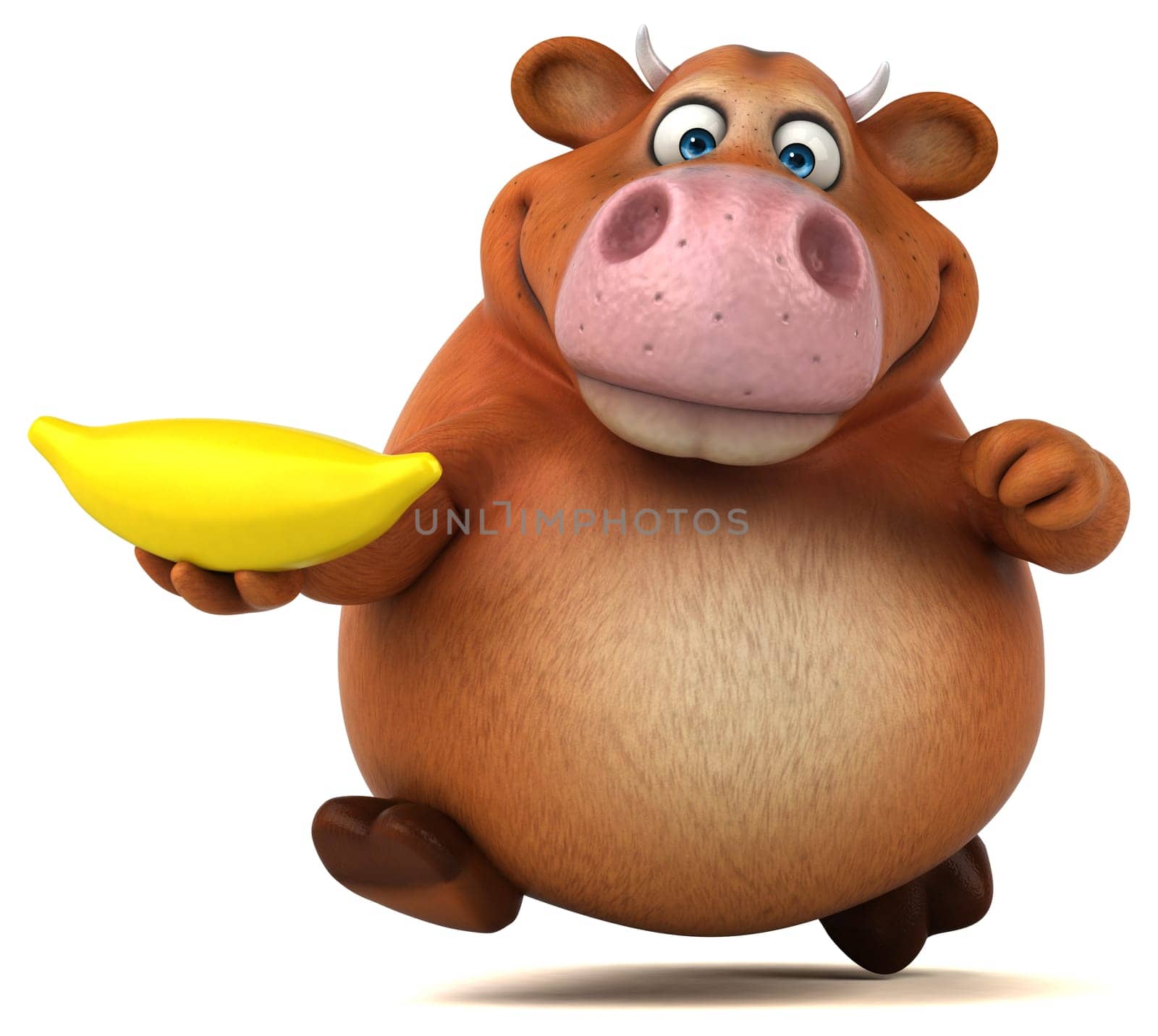 Fun cow - 3D Illustration