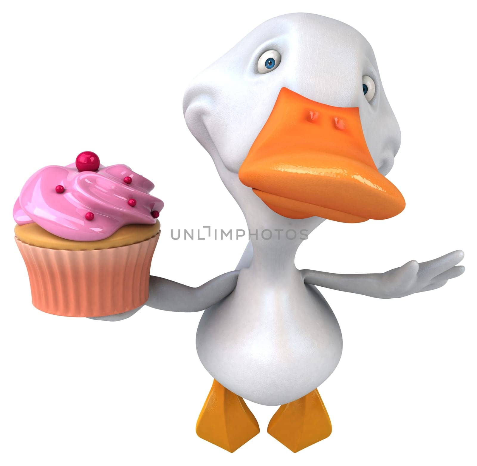 Fun duck - 3D Illustration