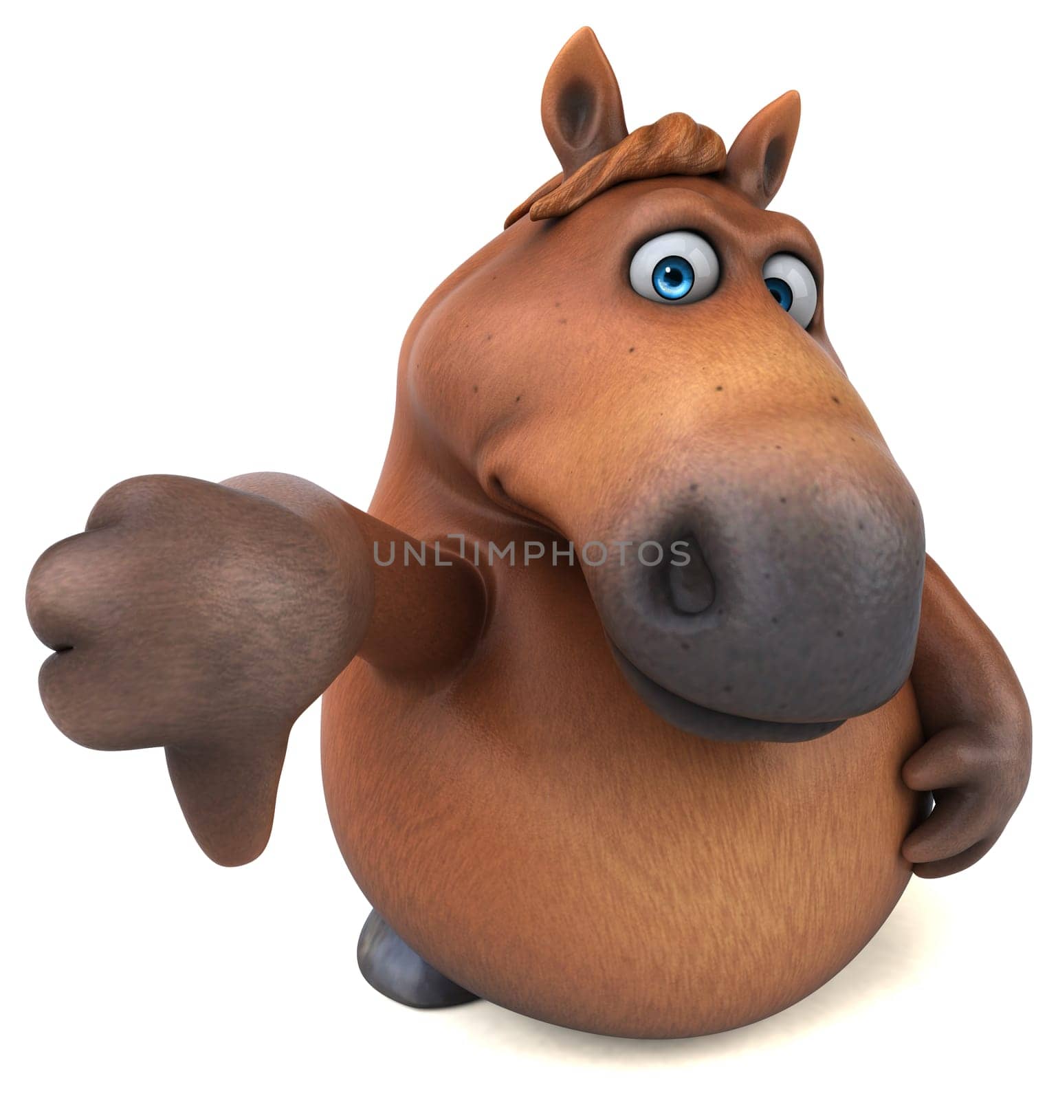 Fun horse - 3D Illustration