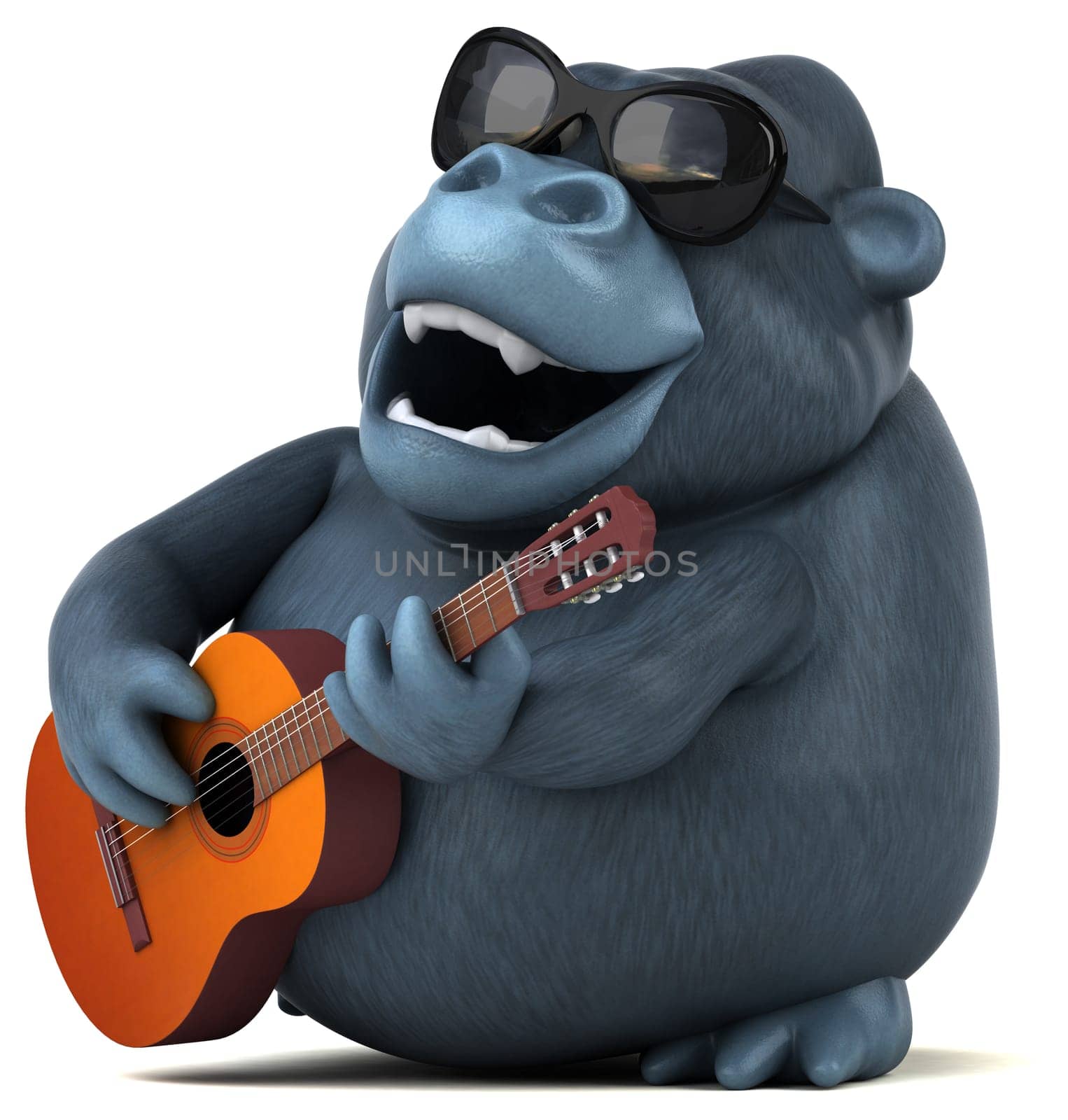 Fun gorilla - 3D Illustration