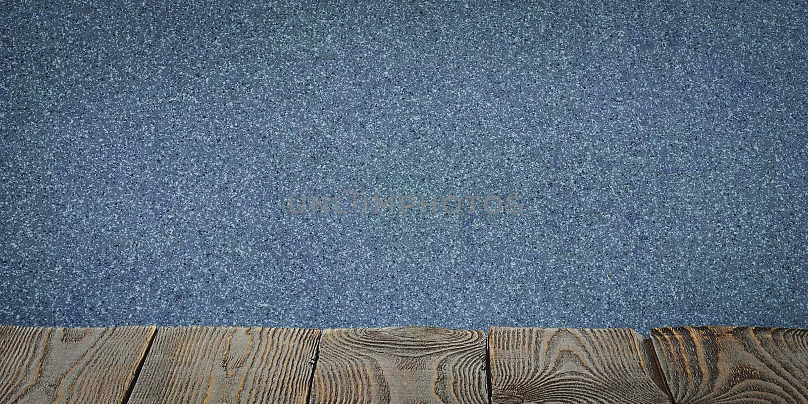 The background is blank wooden boards and a textured plastered wall with lighting and vignetting. For product demonstrations, free space, layout, mockup, perspective board, background board.