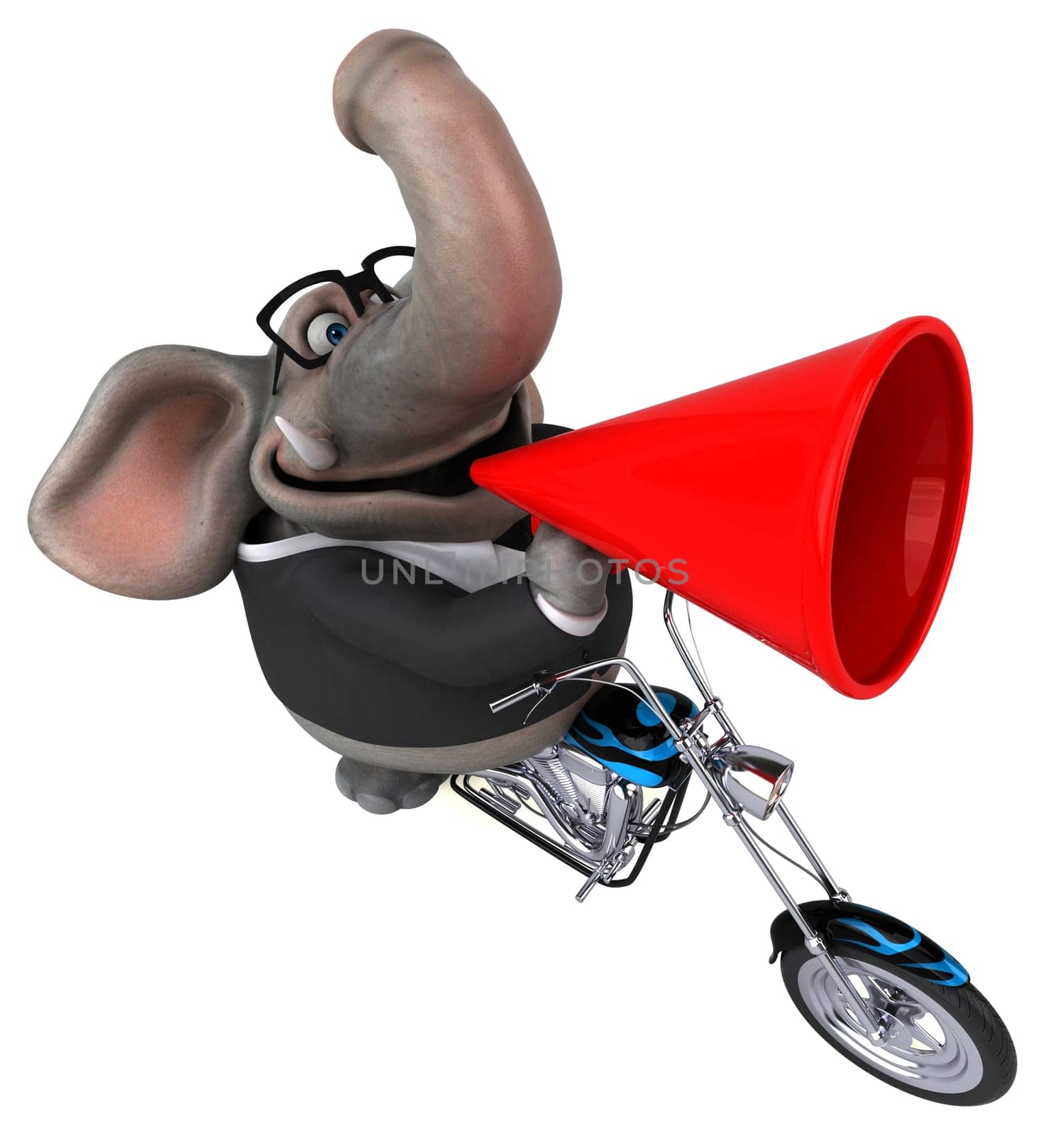 Fun elephant - 3D Illustration