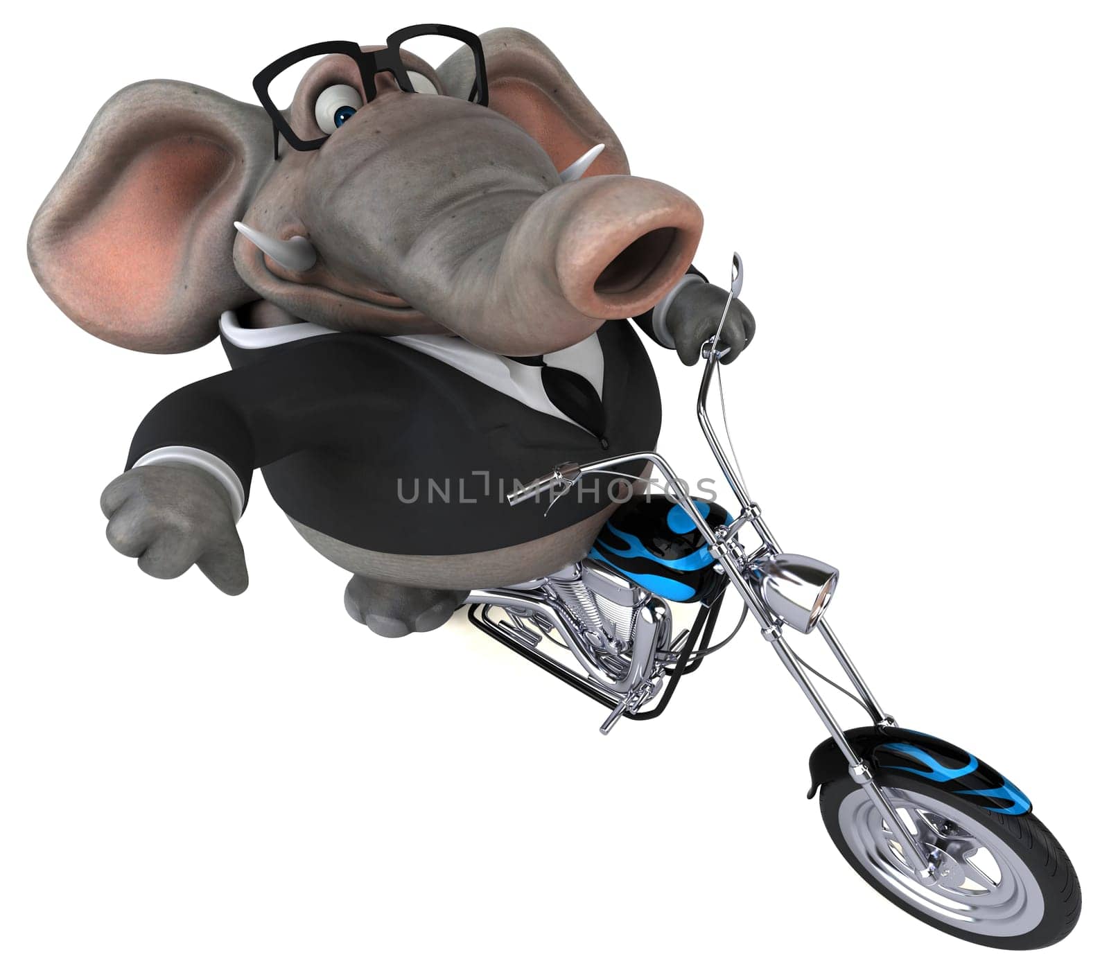 Fun elephant - 3D Illustration