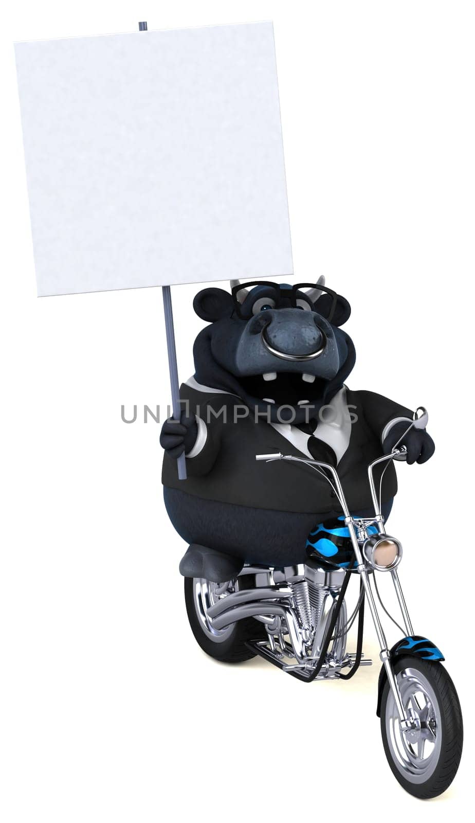 Fun cow - 3D Illustration