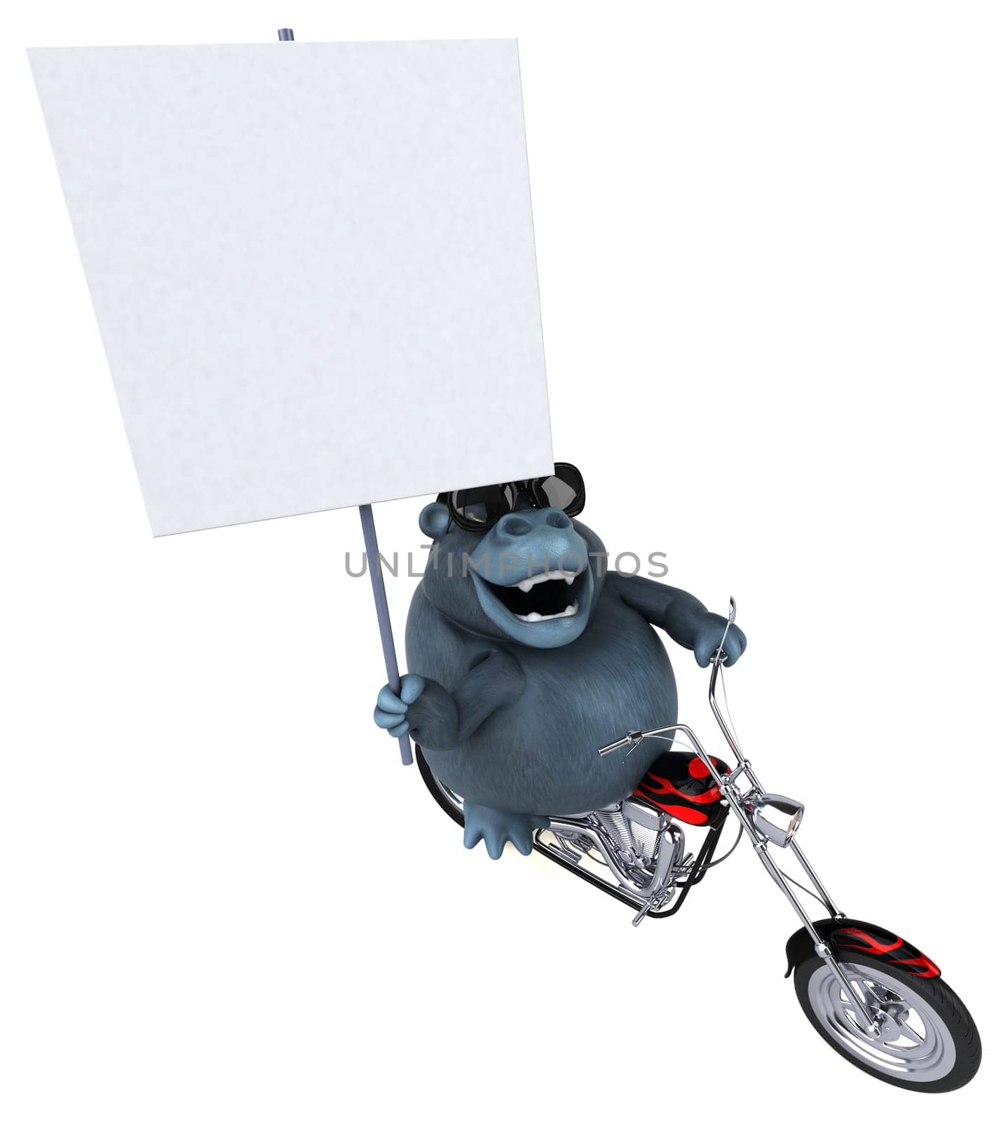 Fun gorilla - 3D Illustration