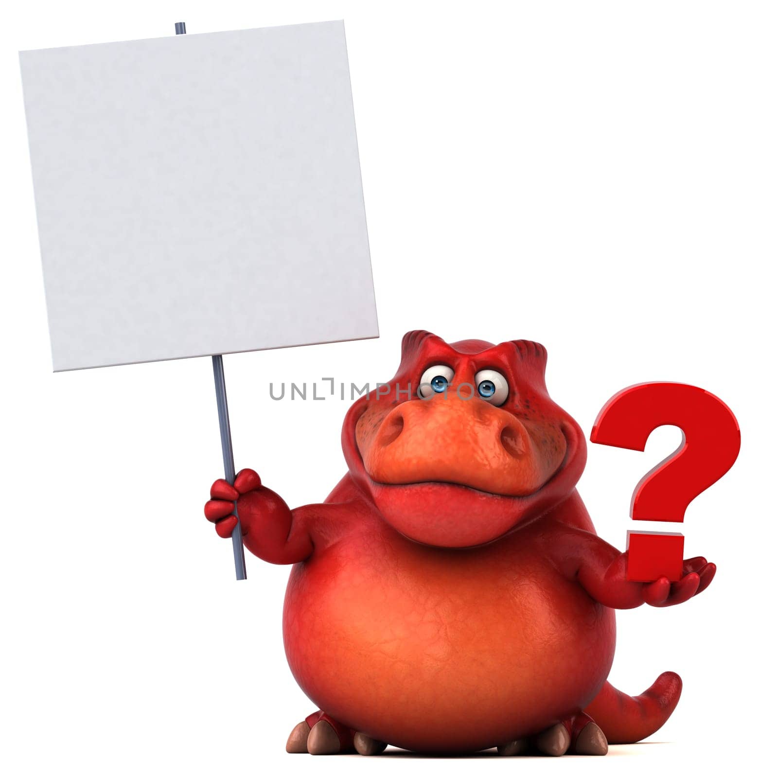 Fun dinosaur - 3D Illustration