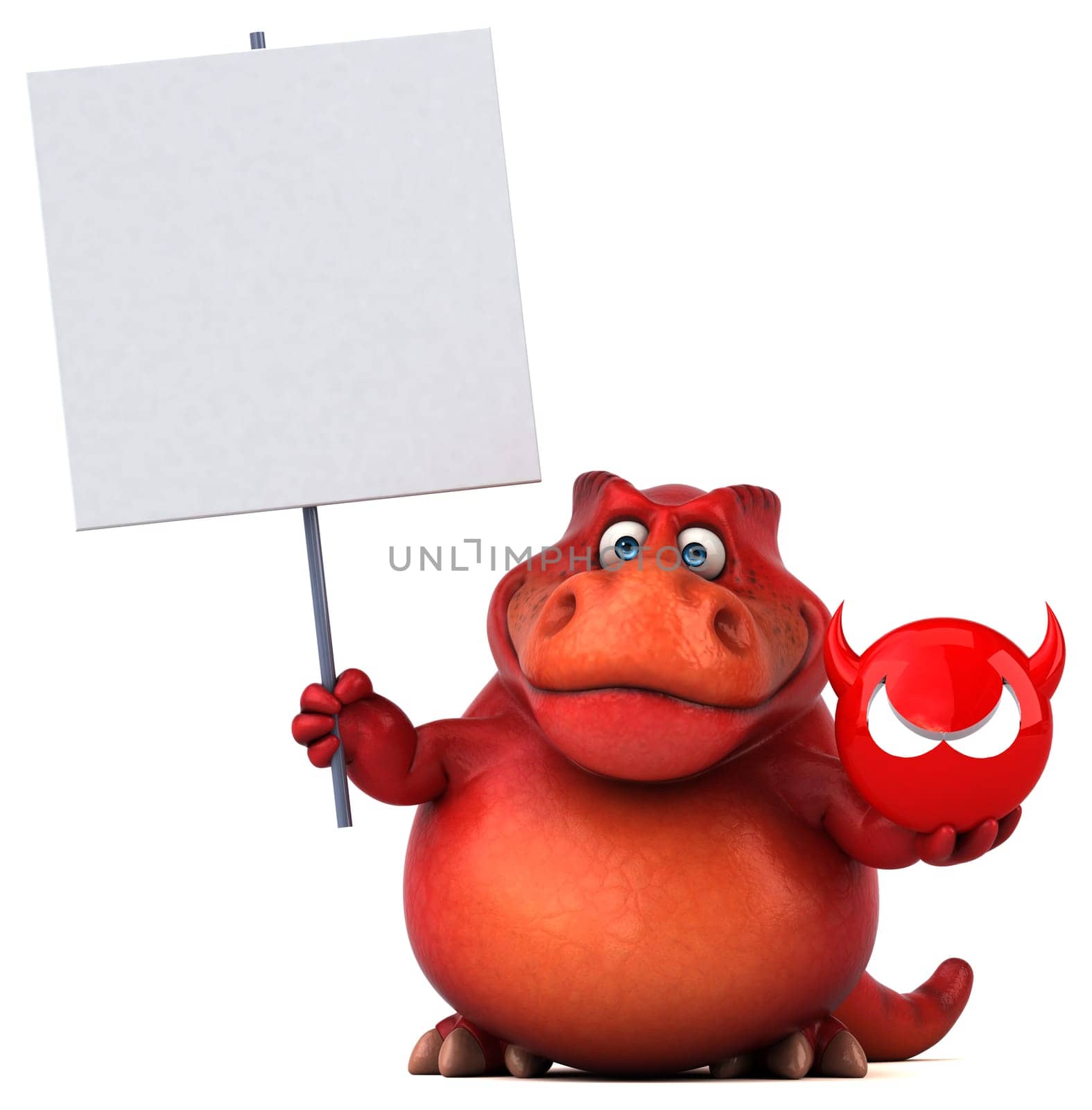 Fun dinosaur - 3D Illustration